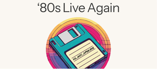 ’80s Live Again - T-shirt nostalgiche: pixel art, mixtape e vibe geek