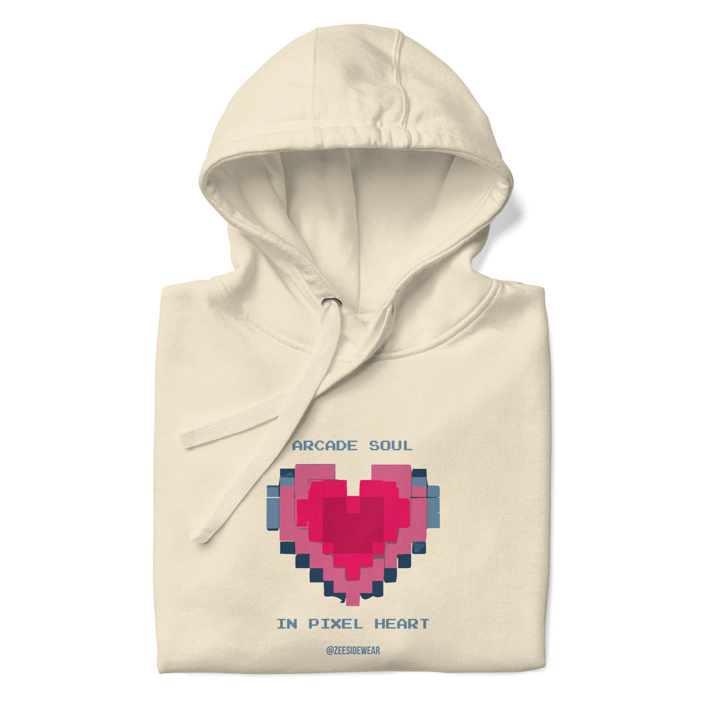 Felpa ARCADE SOUL, IN PIXEL HEART Bone