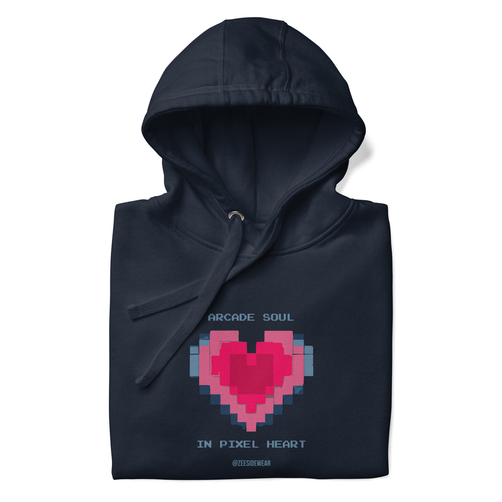 Felpa ARCADE SOUL, IN PIXEL HEART Navy Blazer