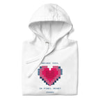 Felpa ARCADE SOUL, IN PIXEL HEART Bianco