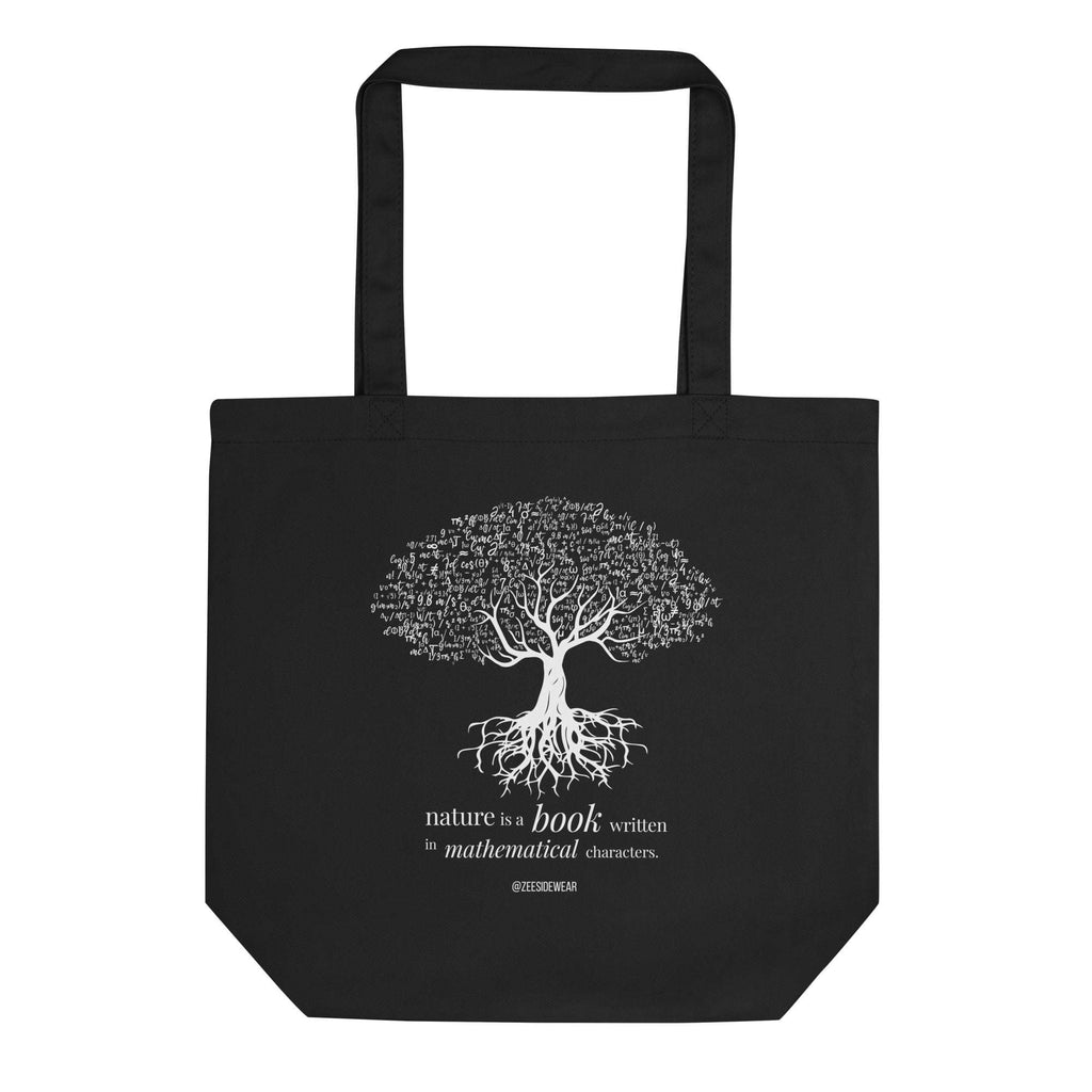 Shopping Bag NATURE IS A BOOK WRITTEN IN MATHEMATICAL CHARACTERS Nero