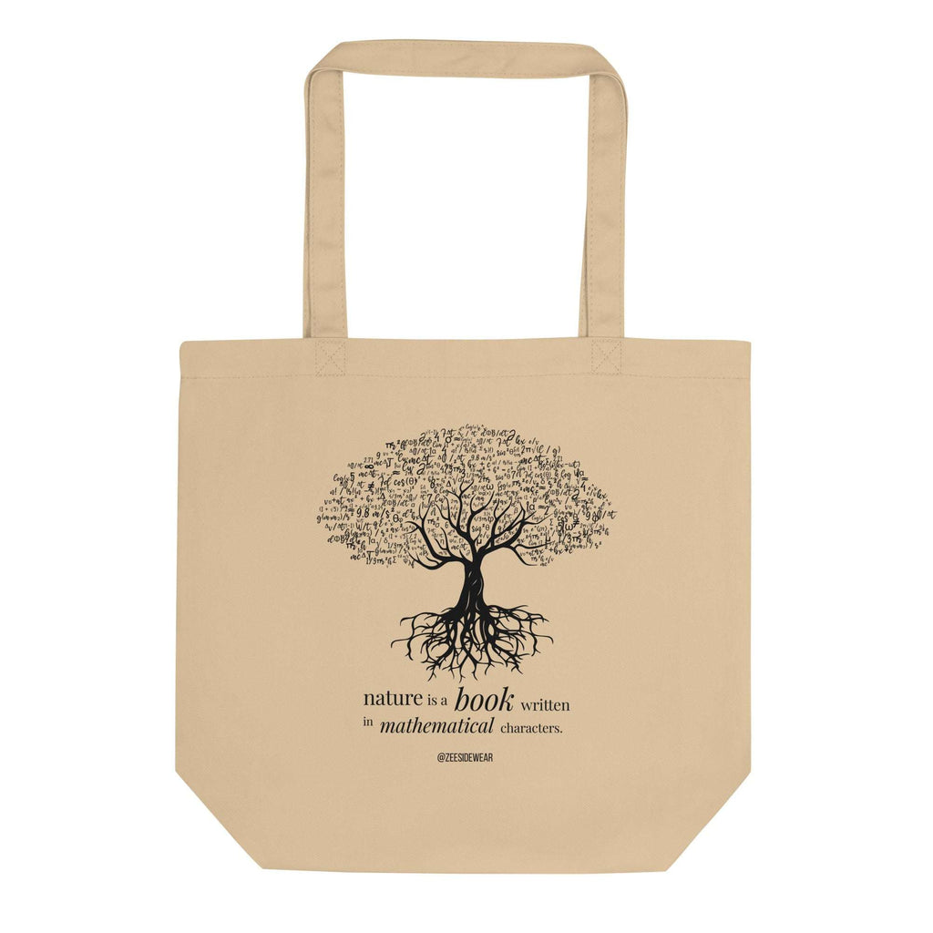 Shopping Bag NATURE IS A BOOK WRITTEN IN MATHEMATICAL CHARACTERS Oyster
