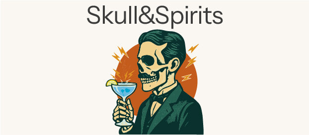 T-shirt cocktail Skull&Spirits: teschi e mixology dal sapore dark-pop
