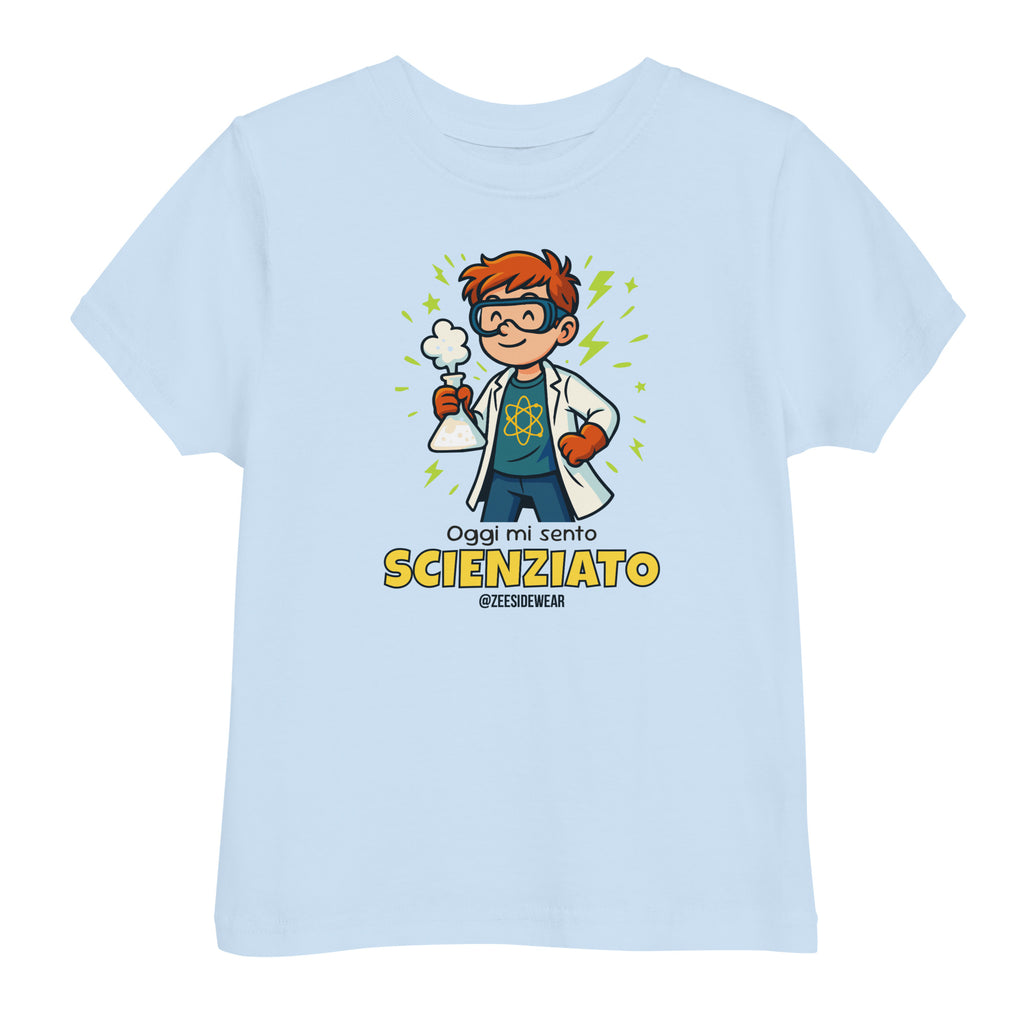 T-shirt OGGI MI SENTO SCIENZIATO Blu chiaro