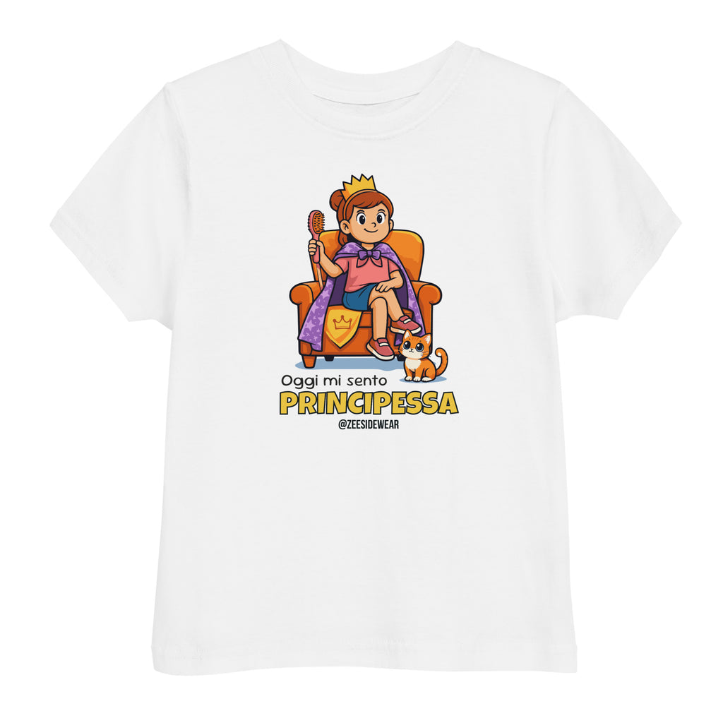 T-shirt OGGI MI SENTO PRINCIPESSA Bianco