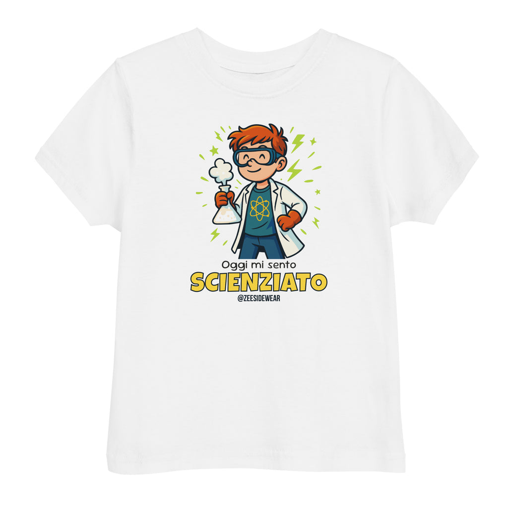 T-shirt OGGI MI SENTO SCIENZIATO Bianco