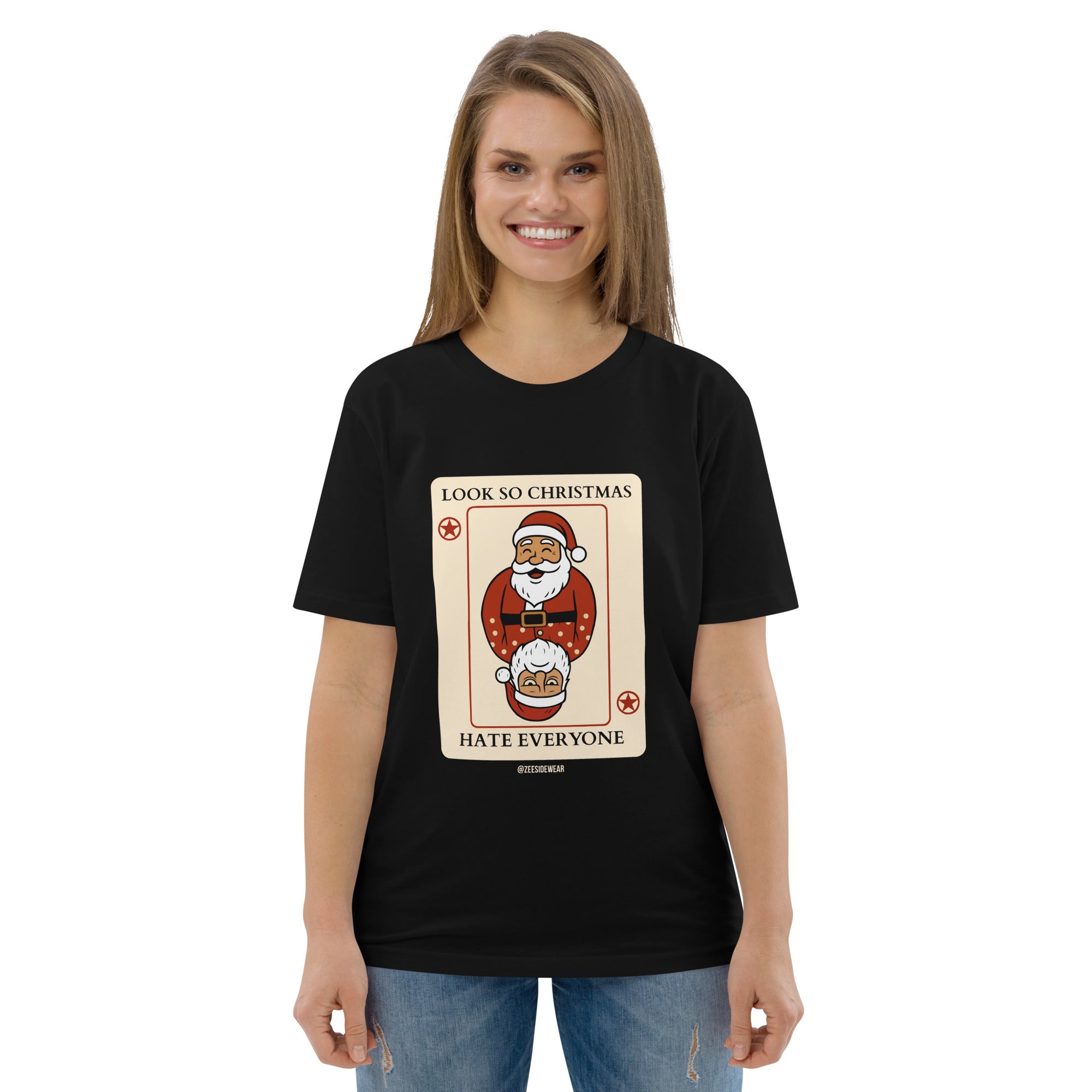 Funny Christmas T-shirt, Santa Claus and the two faces of Christmas