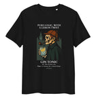 T-shirt SHERLOCK HOLMES & GIN TONIC Nero