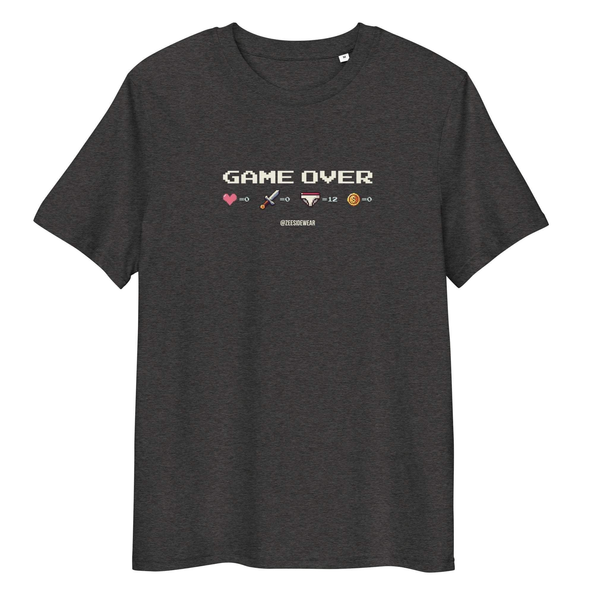 T-shirt Unisex GAME OVER Dark heather grey