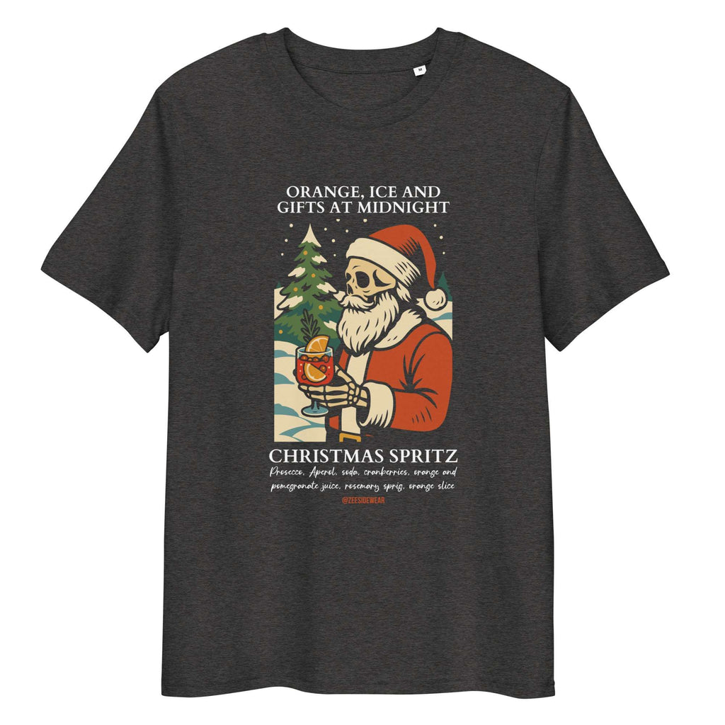 T-shirt ORANGE, ICE AND GIFTS AT MIDNIGHT Dark heather grey