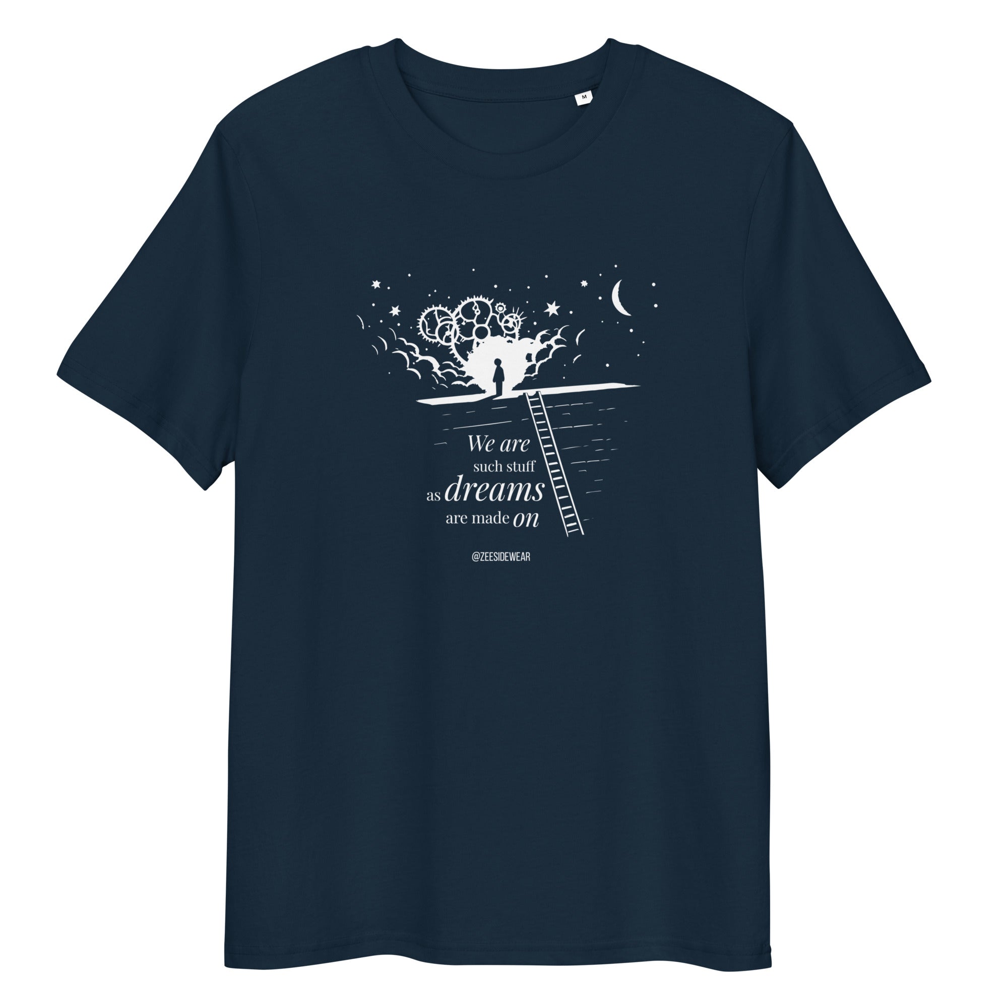 T-shirt WE ARE SUCH STUFF AS DREAMS ARE MADE ON French Navy