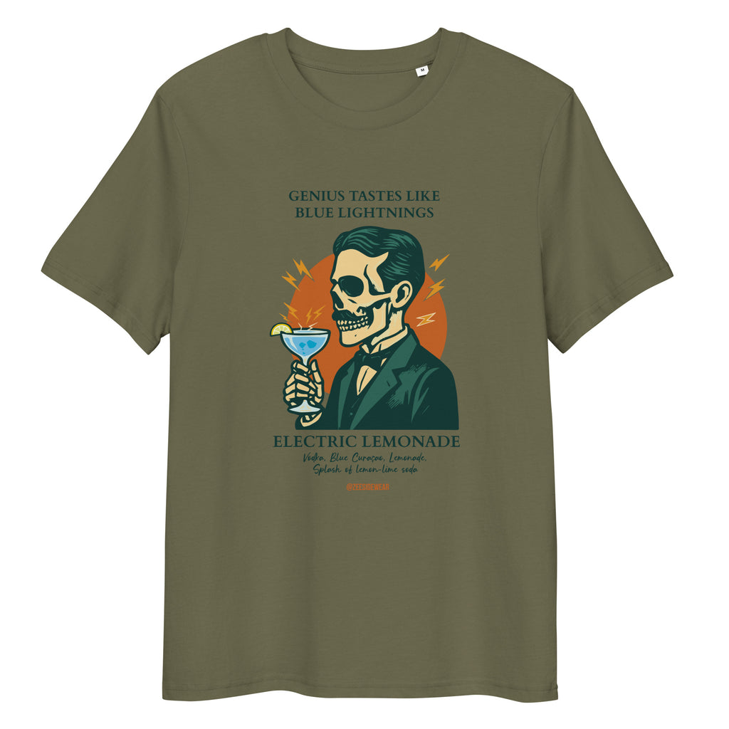 T-shirt Unisex TESLA & ELECTRIC LEMONADE kaki
