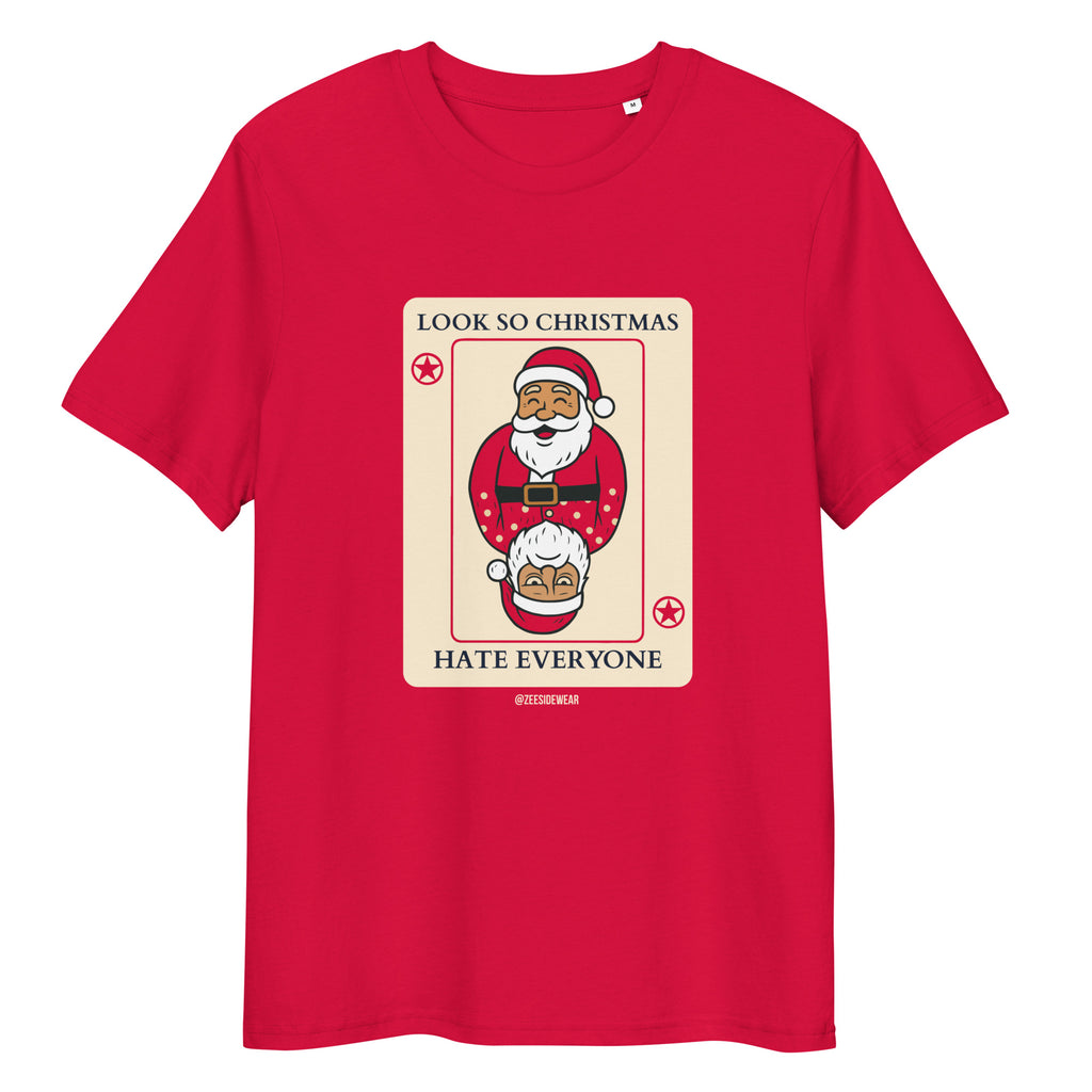 T-shirt natalizia ironica, Babbo Natale e le due facce del Natale