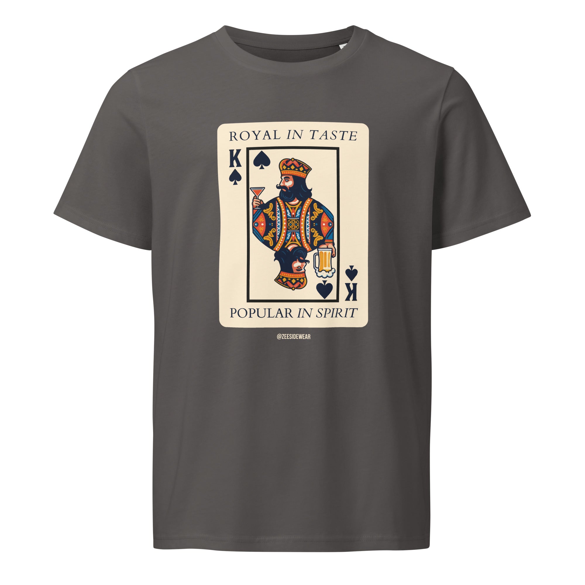 T-shirt ROYAL IN TASTE, POPULAR IN SPIRIT anthracite