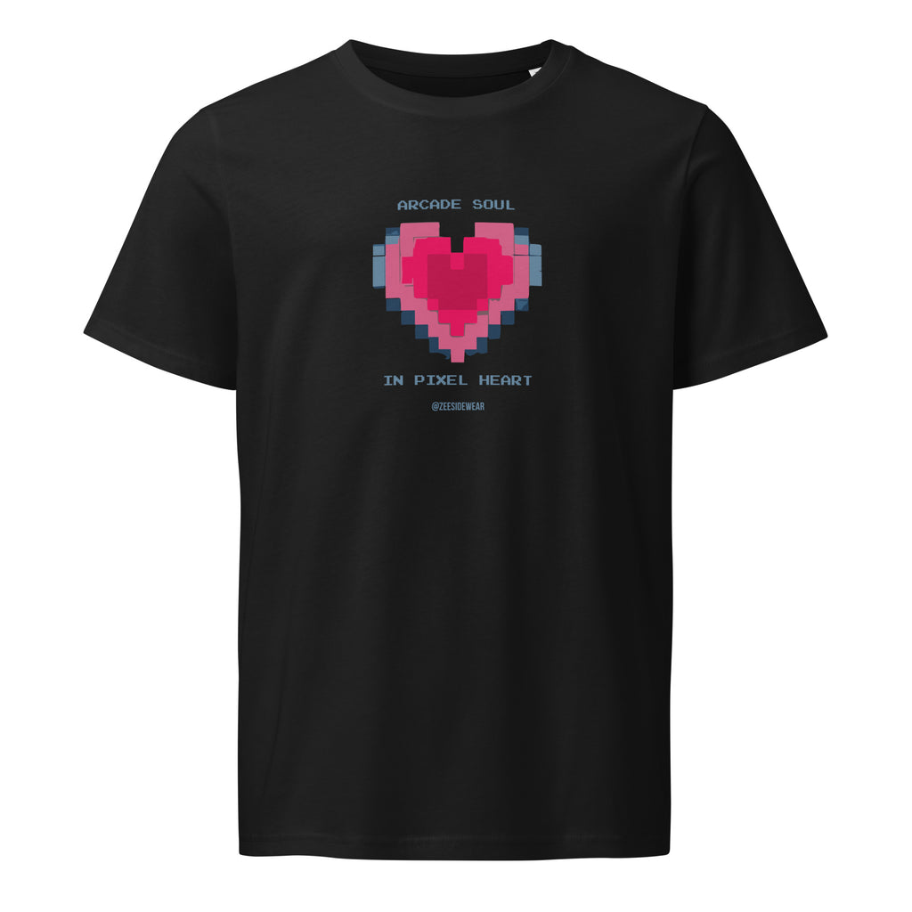 T-SHIRT ARCADE SOUL, IN PIXEL HEART Nero