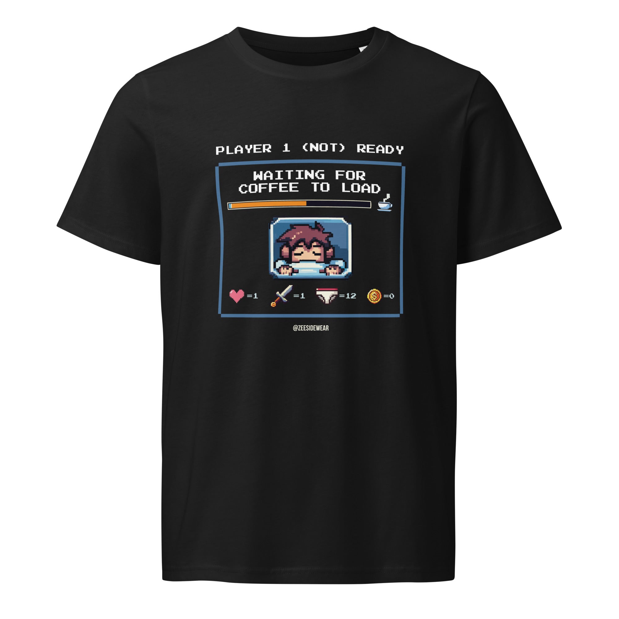 T-shirt PLAYER 1 (NOT) READY Nero