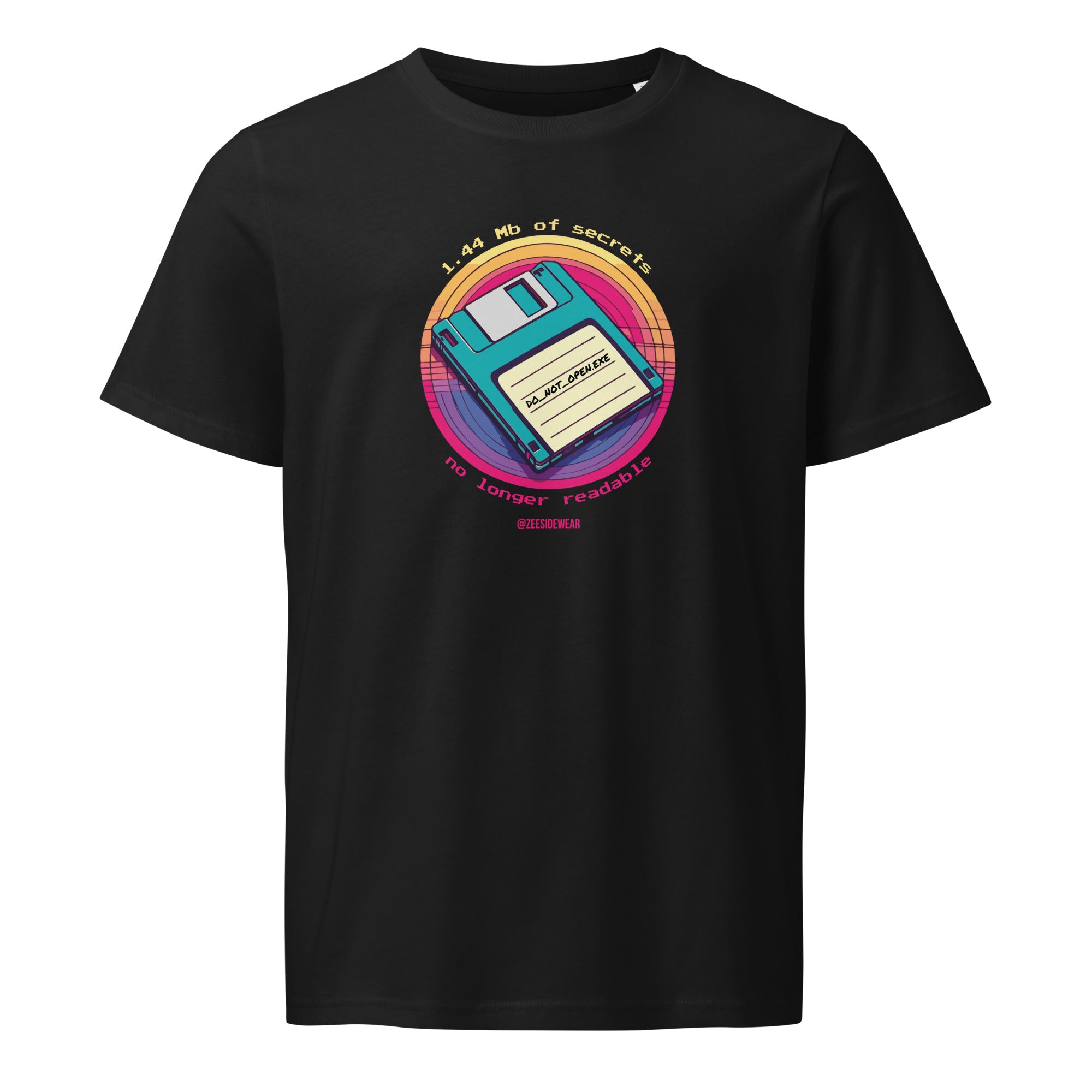 T-shirt 1.44 Mb OF SECRETS, NO LONGER READABLE Nero