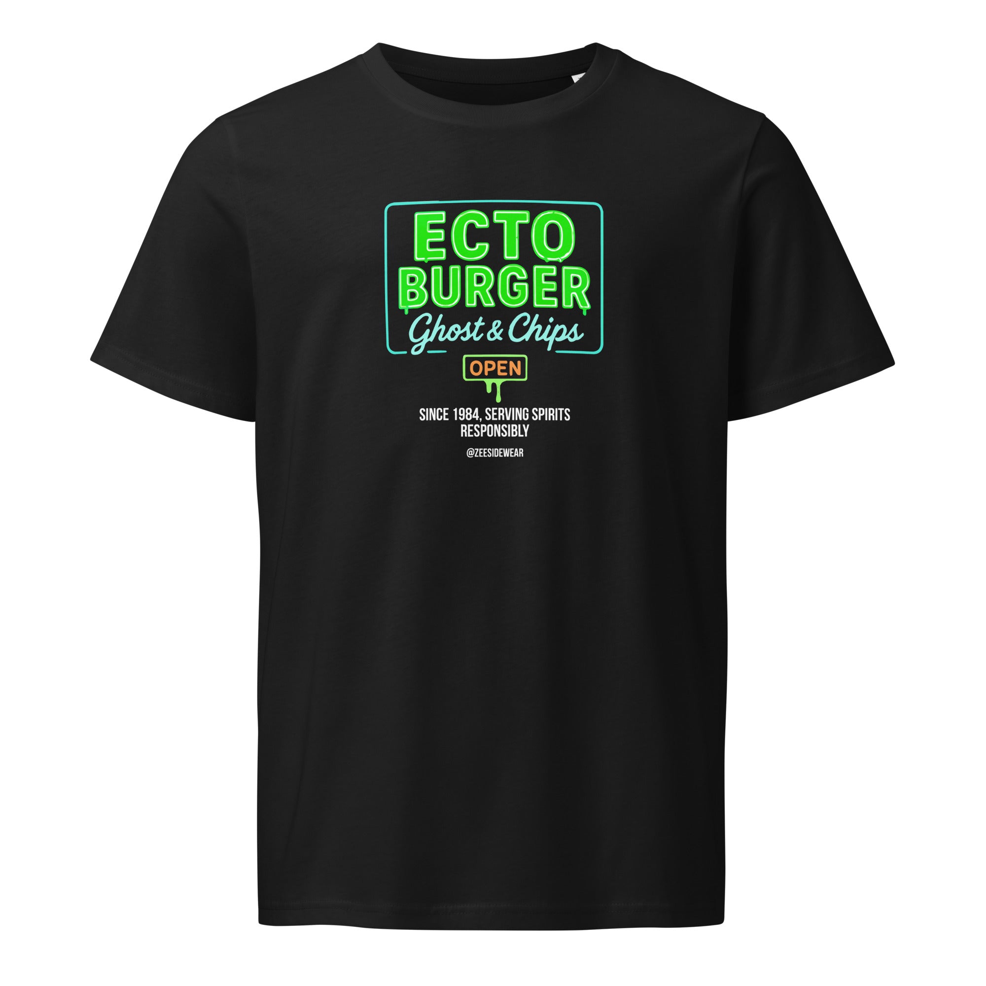 T-shirt ECTO BURGER Ghost&Chips Nero