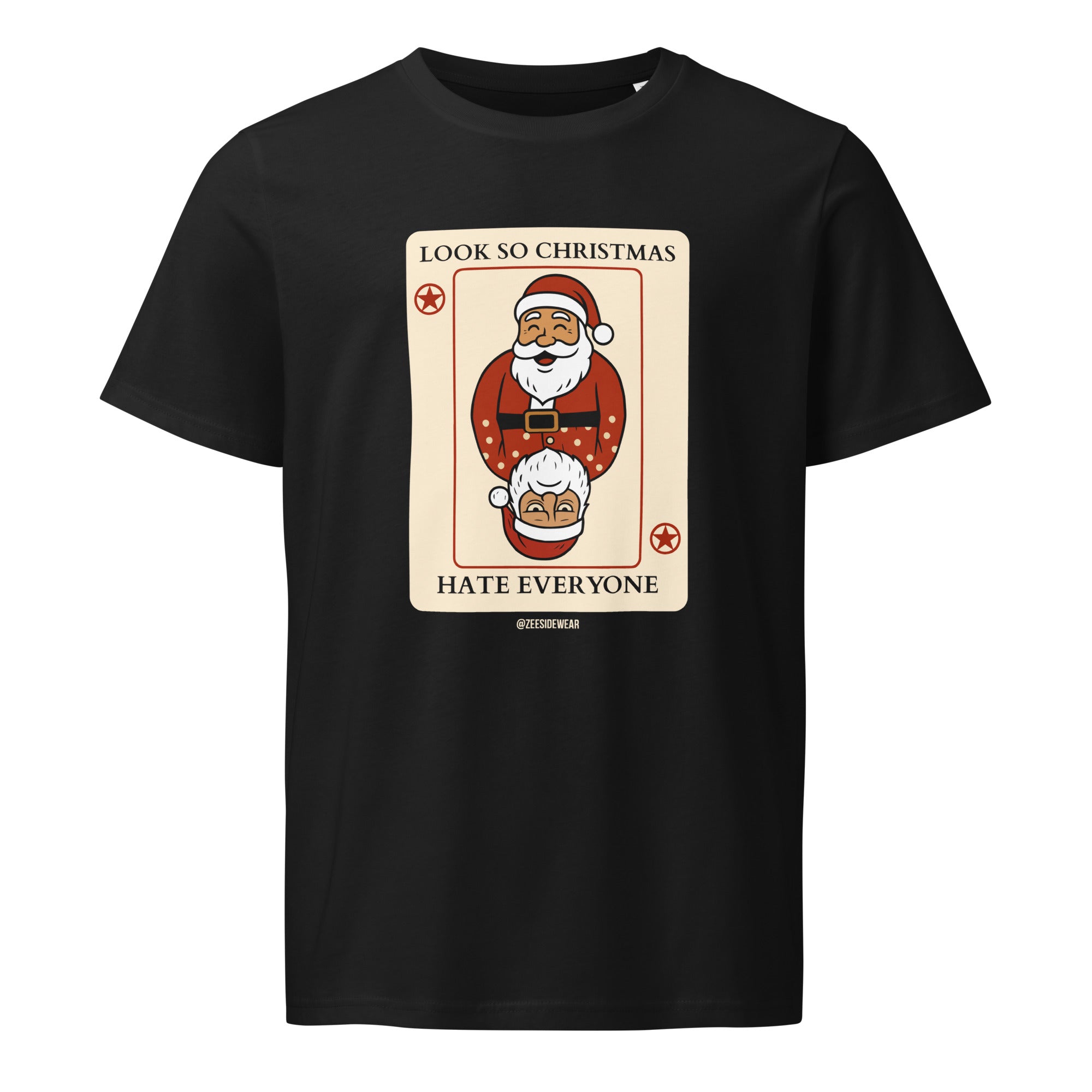T-shirt LOOK SO CHRISTMAS, HATE EVERYONE Nero
