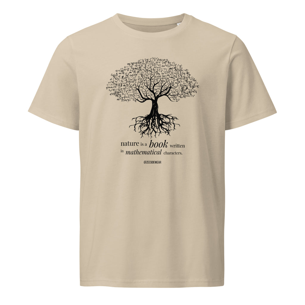 T-shirt NATURE IS A BOOK WRITTEN IN MATHEMATICAL CHARACTERS Desert Dust