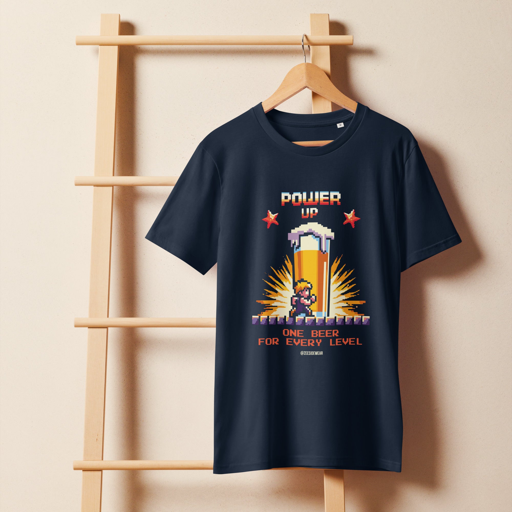 T-shirt POWER UP, ONE BEER FOR EVERY LEVEL