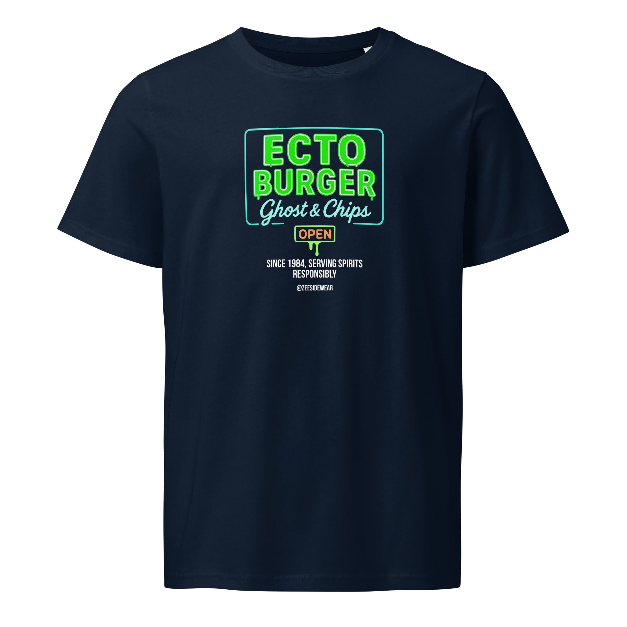 T-shirt ECTO BURGER Ghost&Chips French Navy