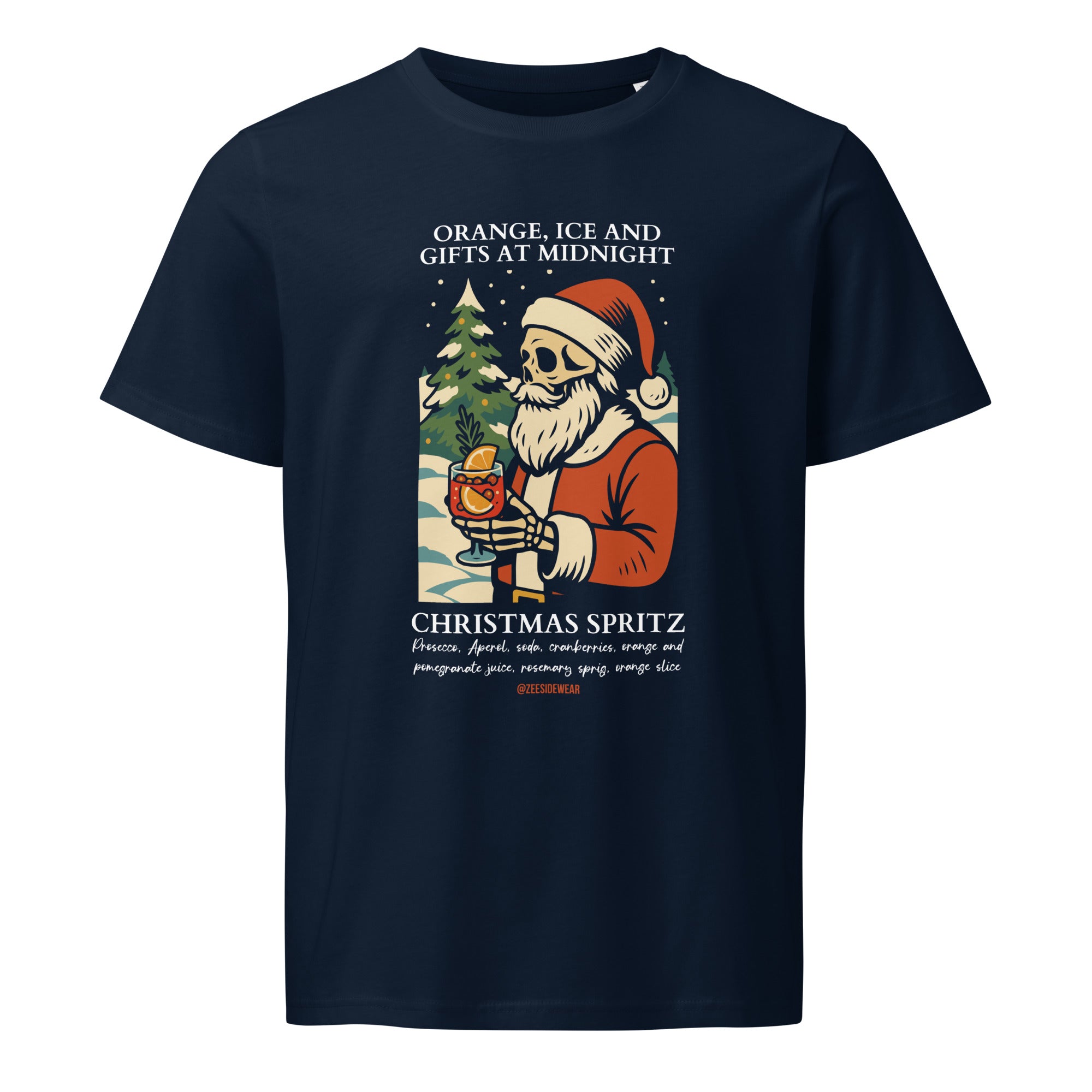 T-shirt BABBO NATALE & CHRISTMAS SPRITZ French Navy