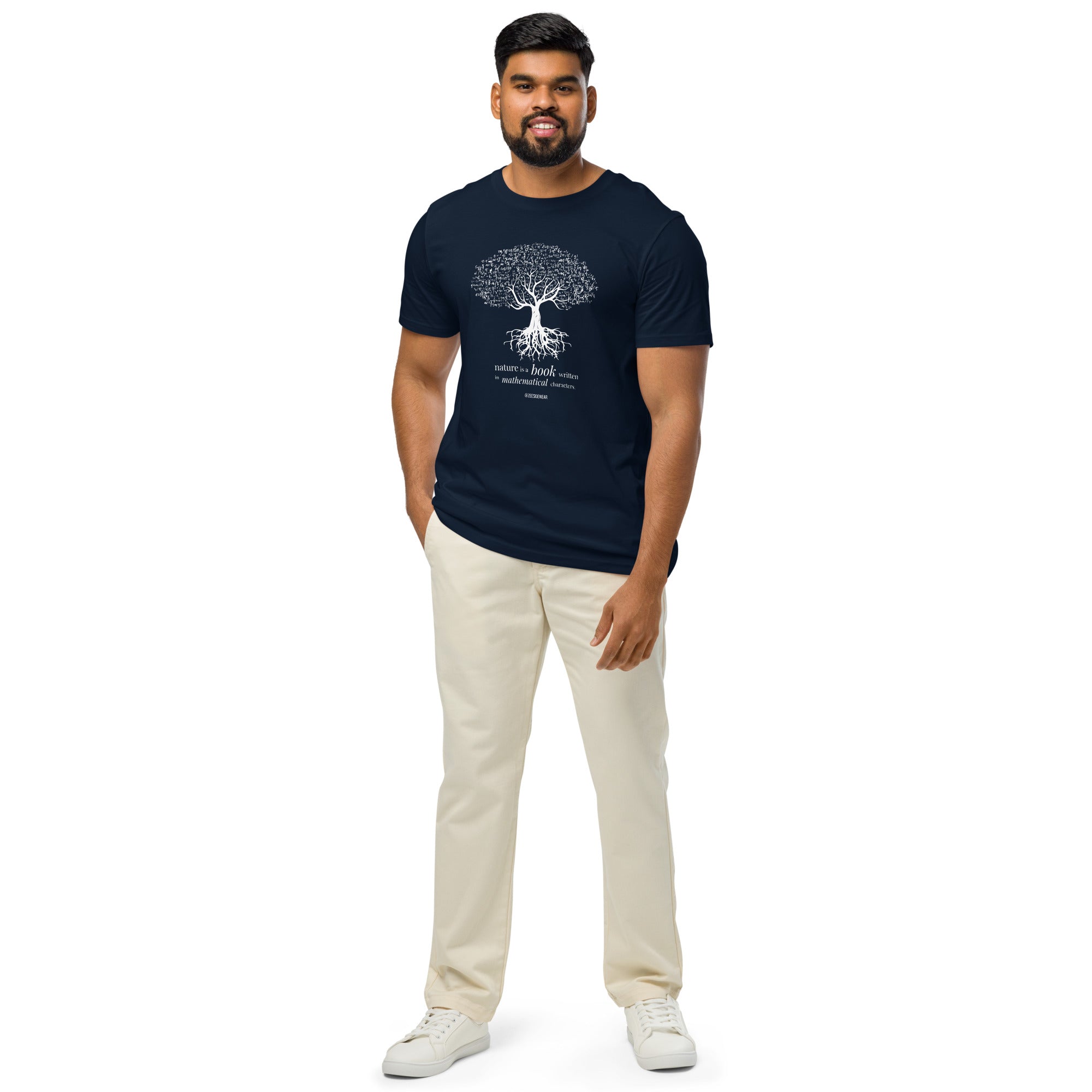 T-shirt NATURE IS A BOOK WRITTEN IN MATHEMATICAL CHARACTERS