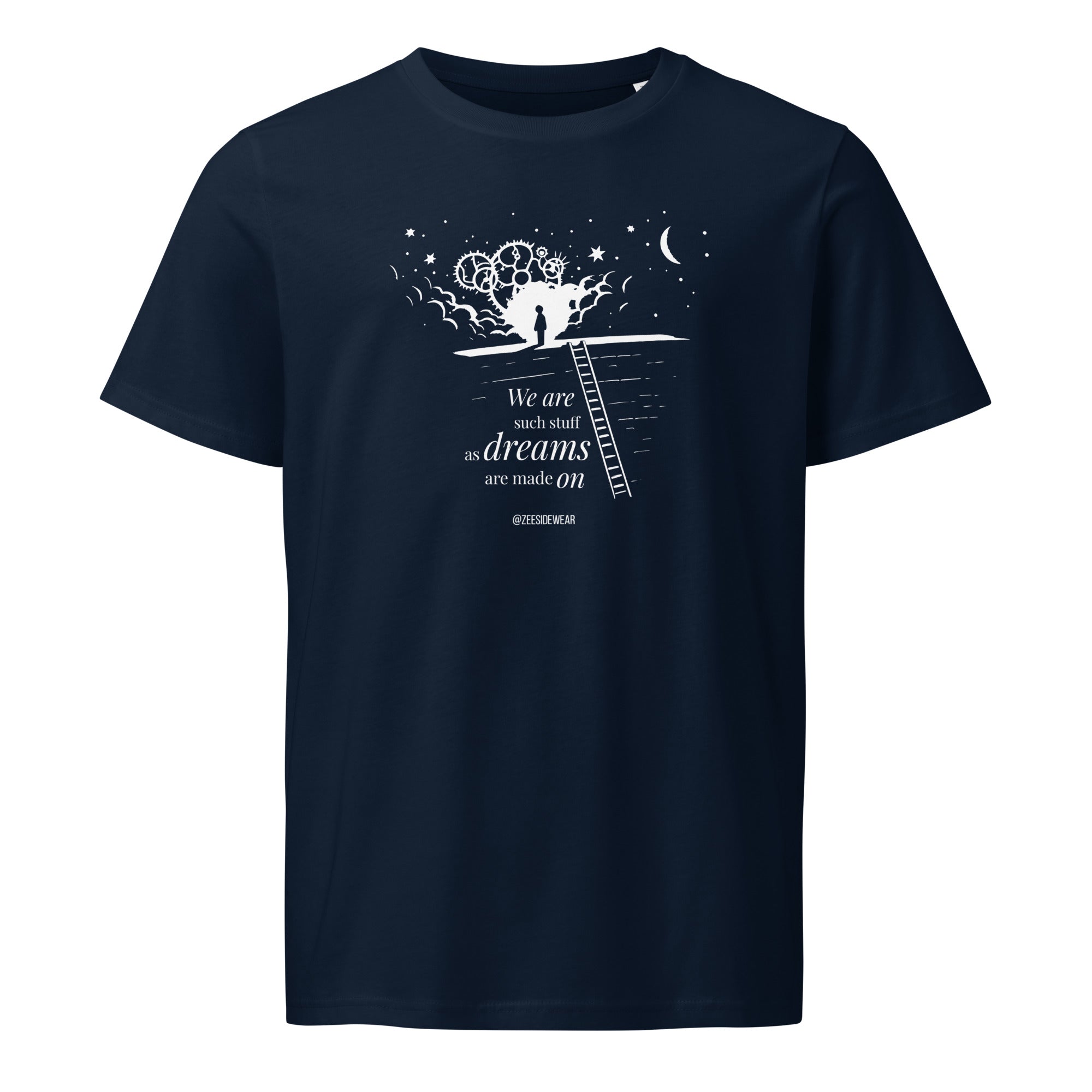 T-shirt WE ARE SUCH STUFF AS DREAMS ARE MADE ON French Navy