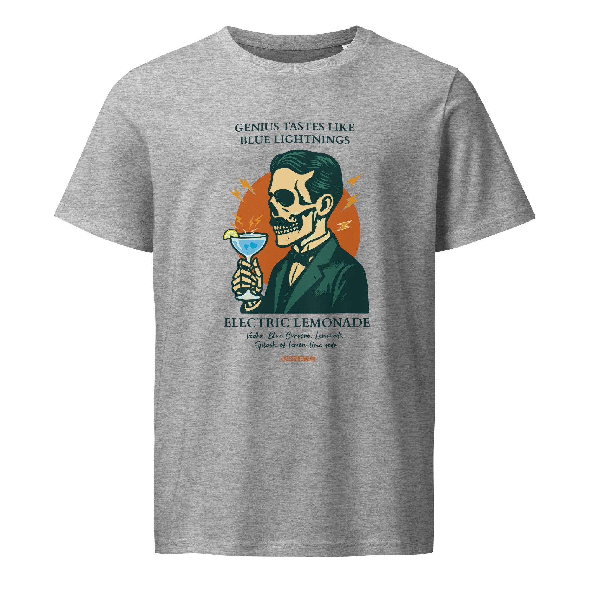 T-shirt TESLA & ELECTRIC LEMONADE Heather Grey