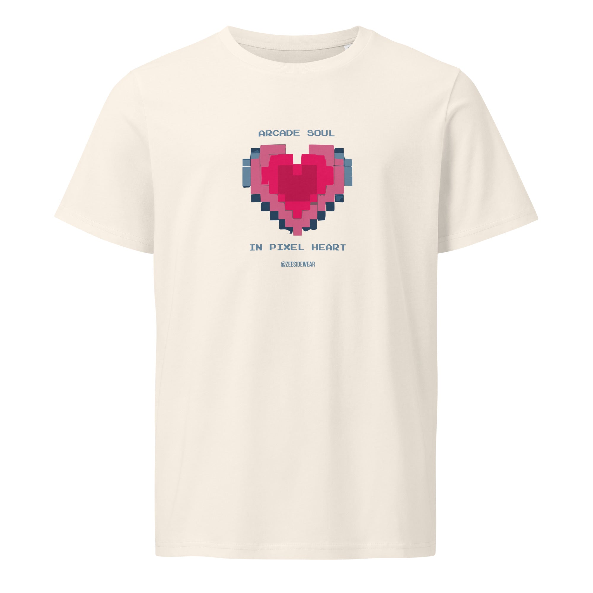 T-SHIRT ARCADE SOUL, IN PIXEL HEART Vintage White