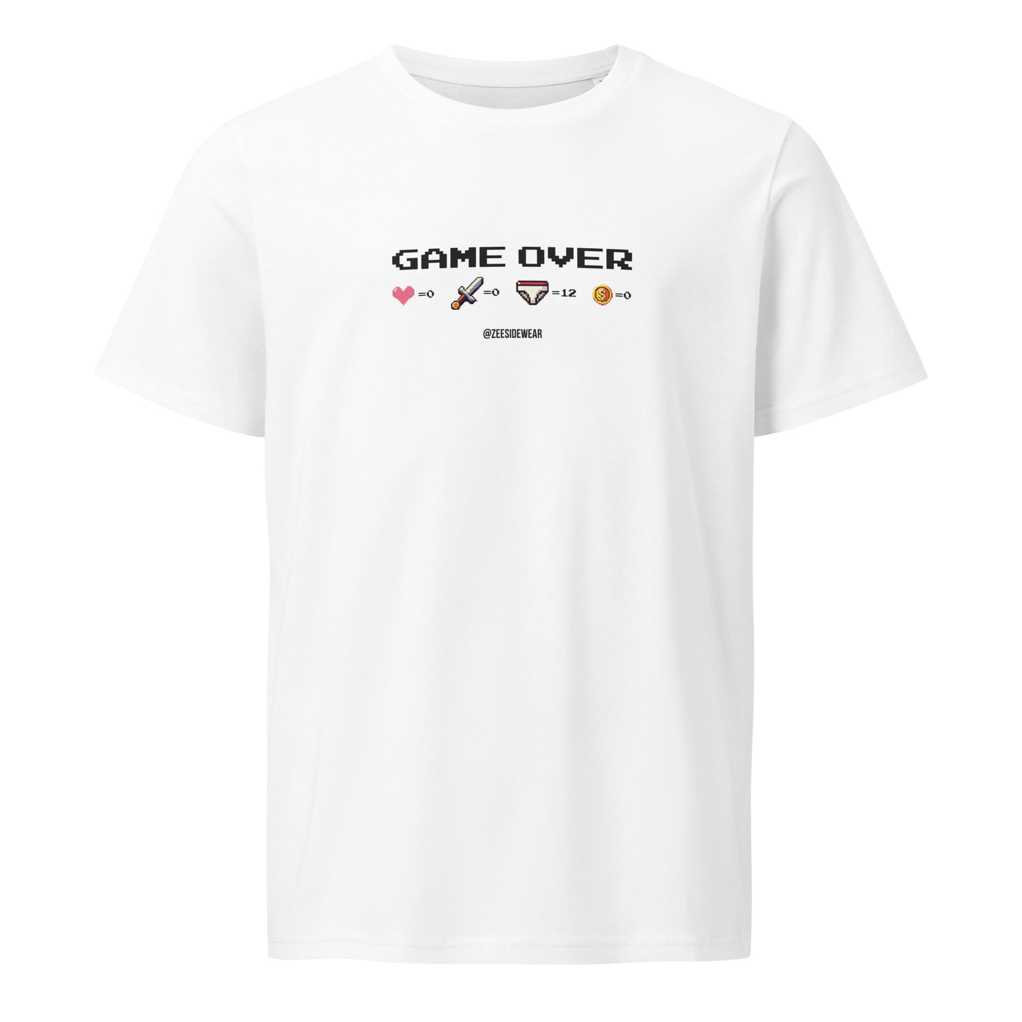 T-SHIRT GAME OVER | Master Level Bianco