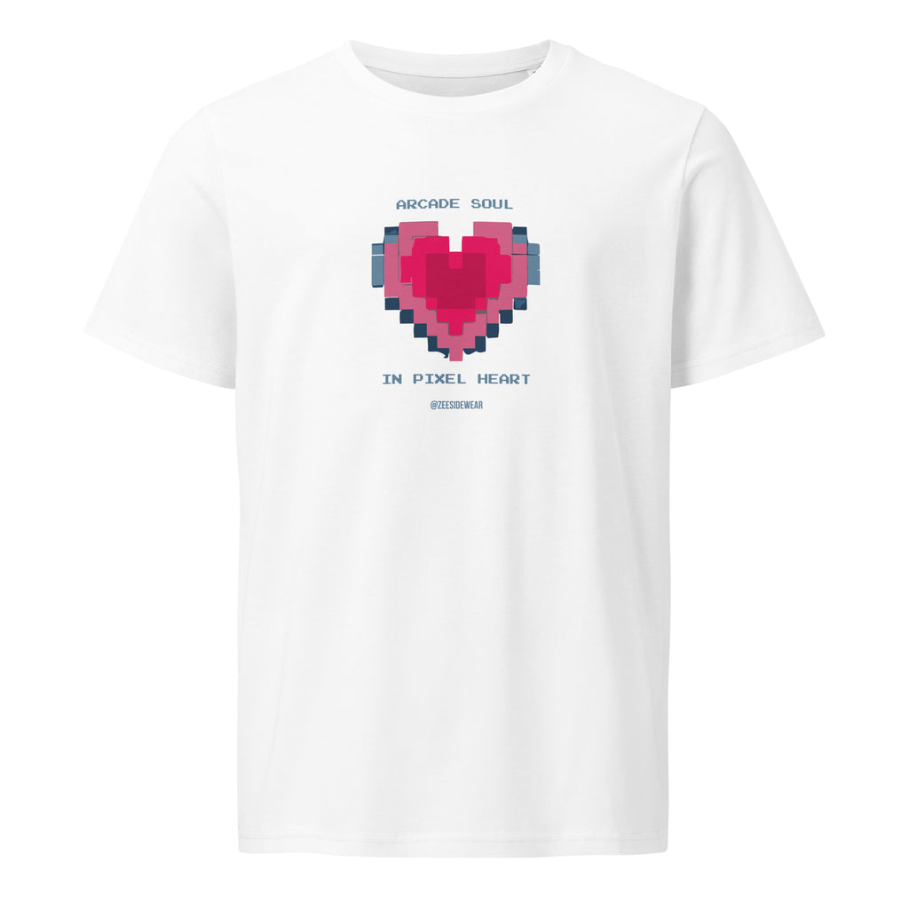 T-SHIRT ARCADE SOUL, IN PIXEL HEART Bianco