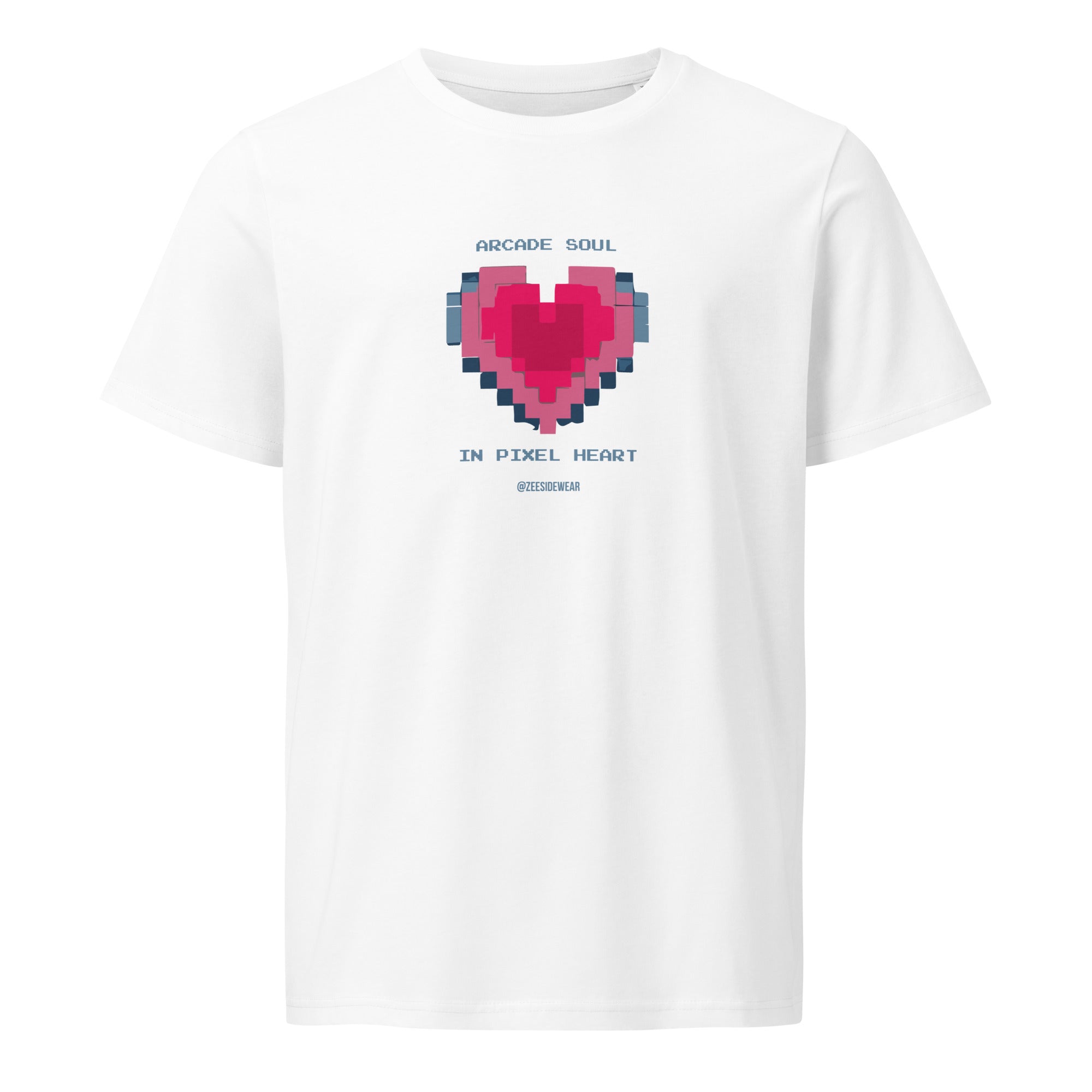 T-SHIRT ARCADE SOUL, IN PIXEL HEART Bianco