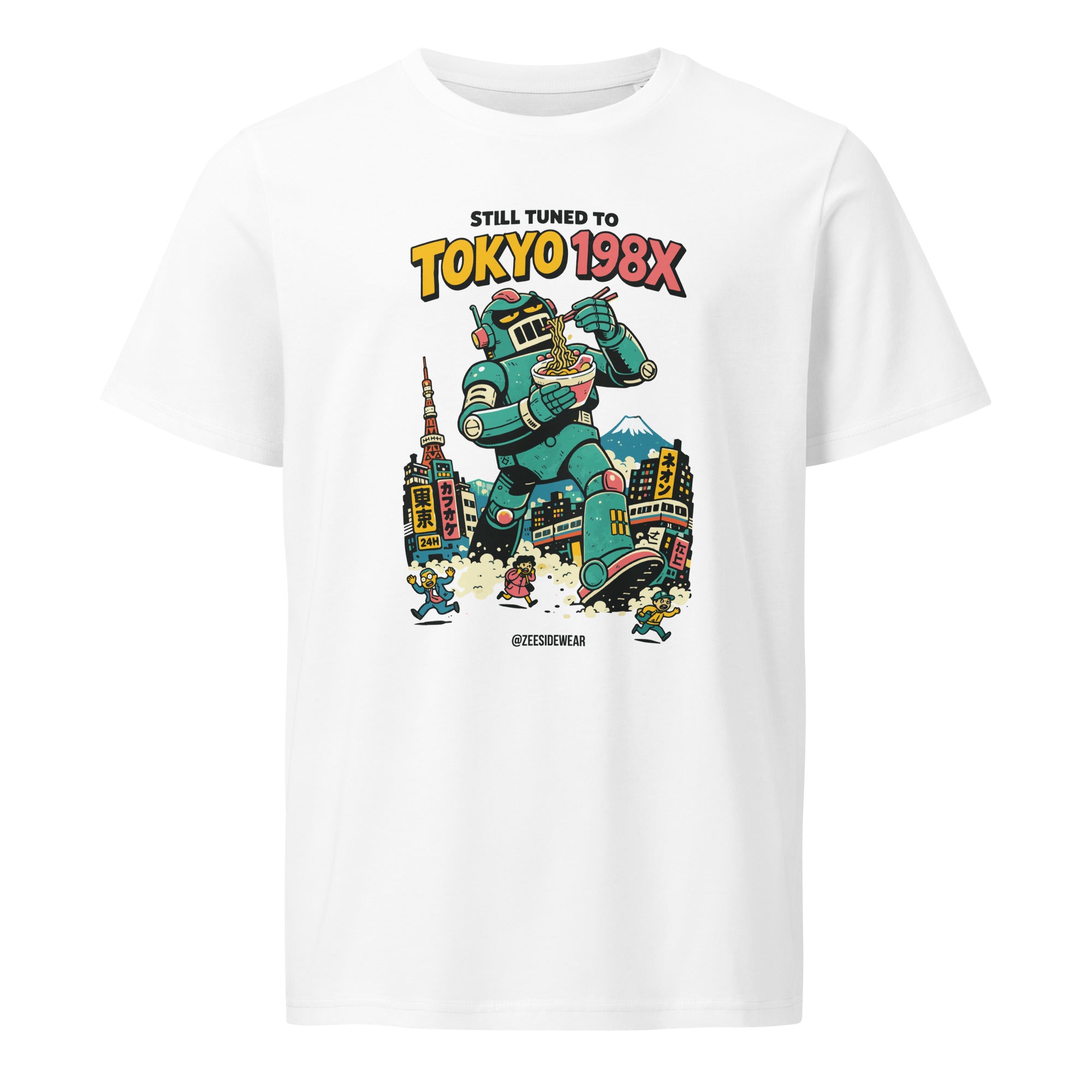 T-shirt STILL TUNED TO TOKYO 198X Bianco