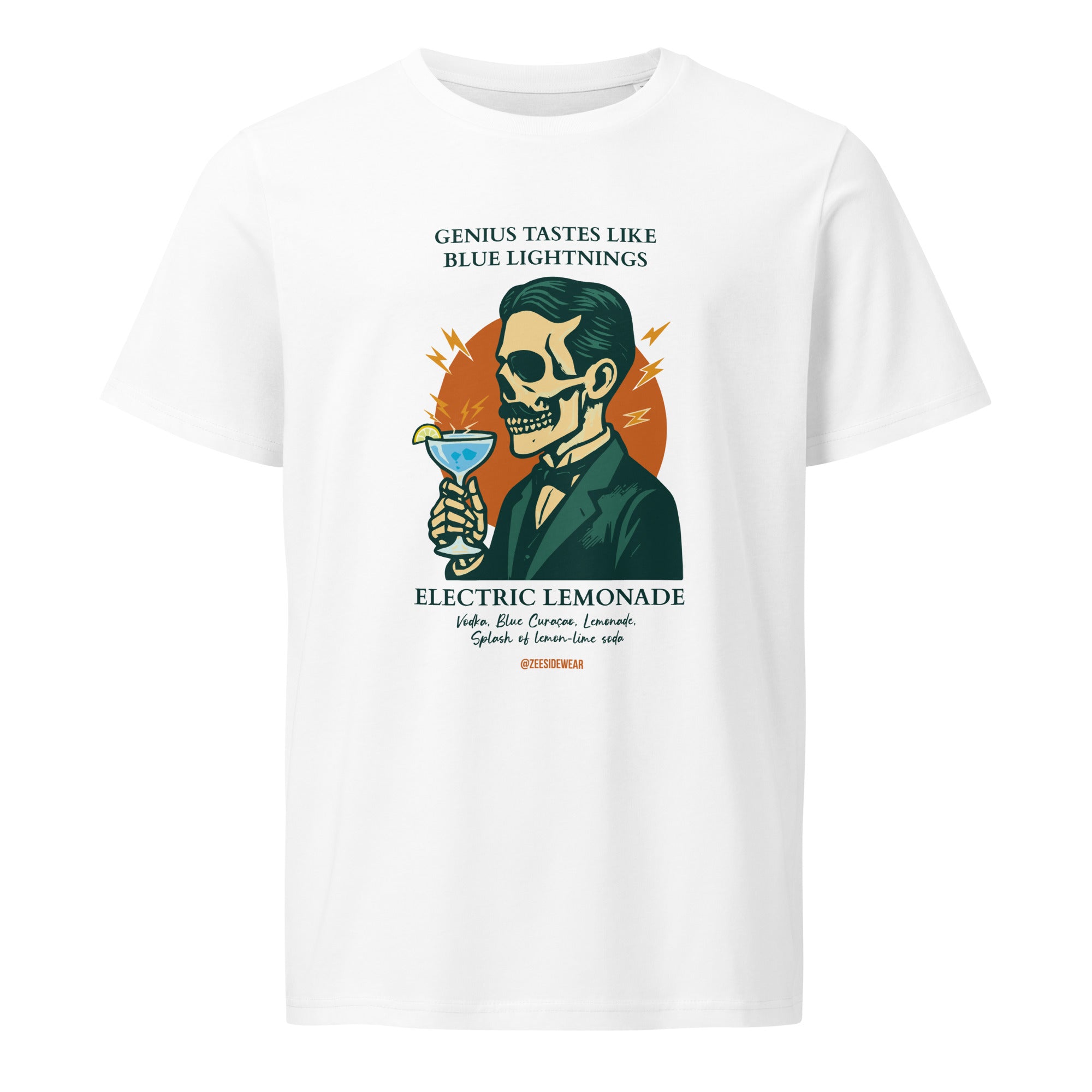 T-shirt TESLA & ELECTRIC LEMONADE Bianco
