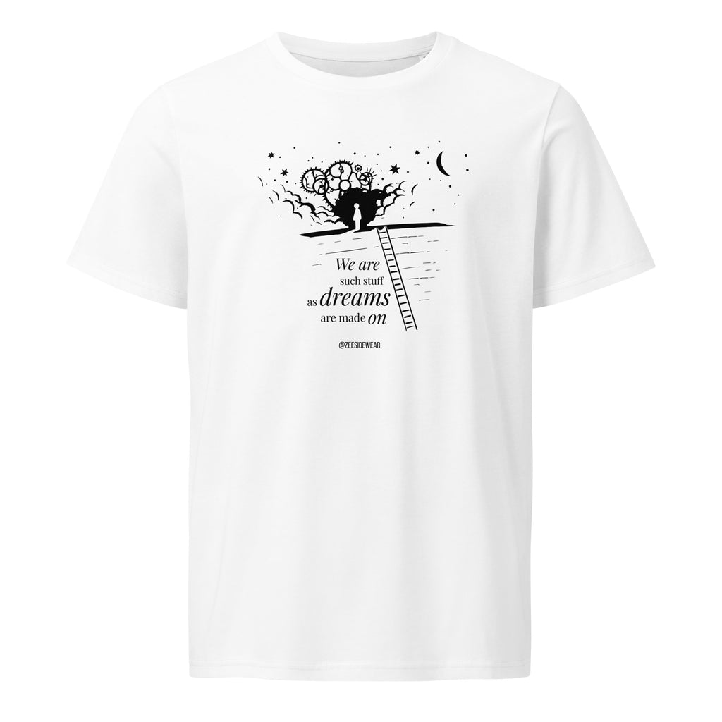 T-shirt WE ARE SUCH STUFF AS DREAMS ARE MADE ON Bianco