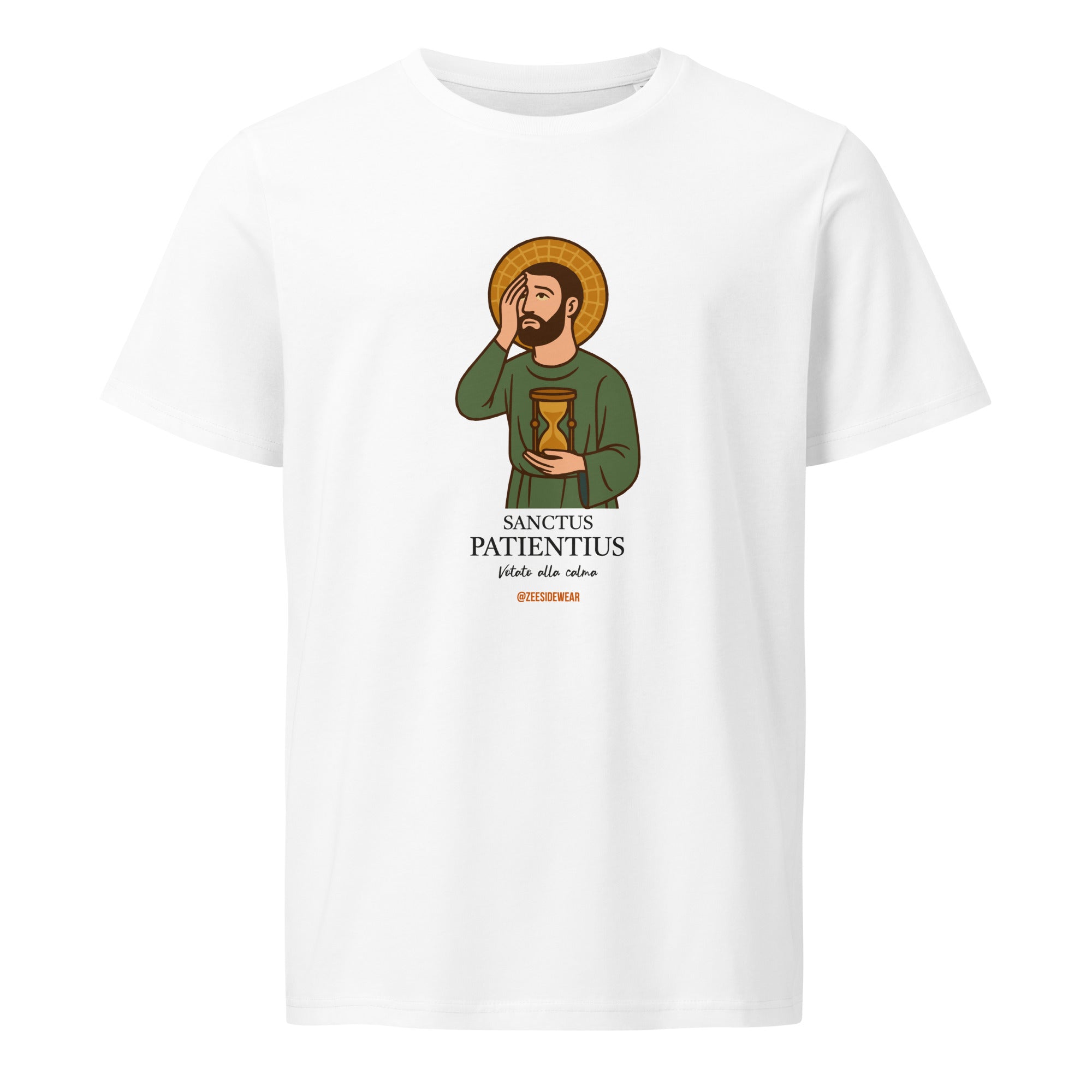 T-shirt SANCTUS PATIENTIUS Bianco