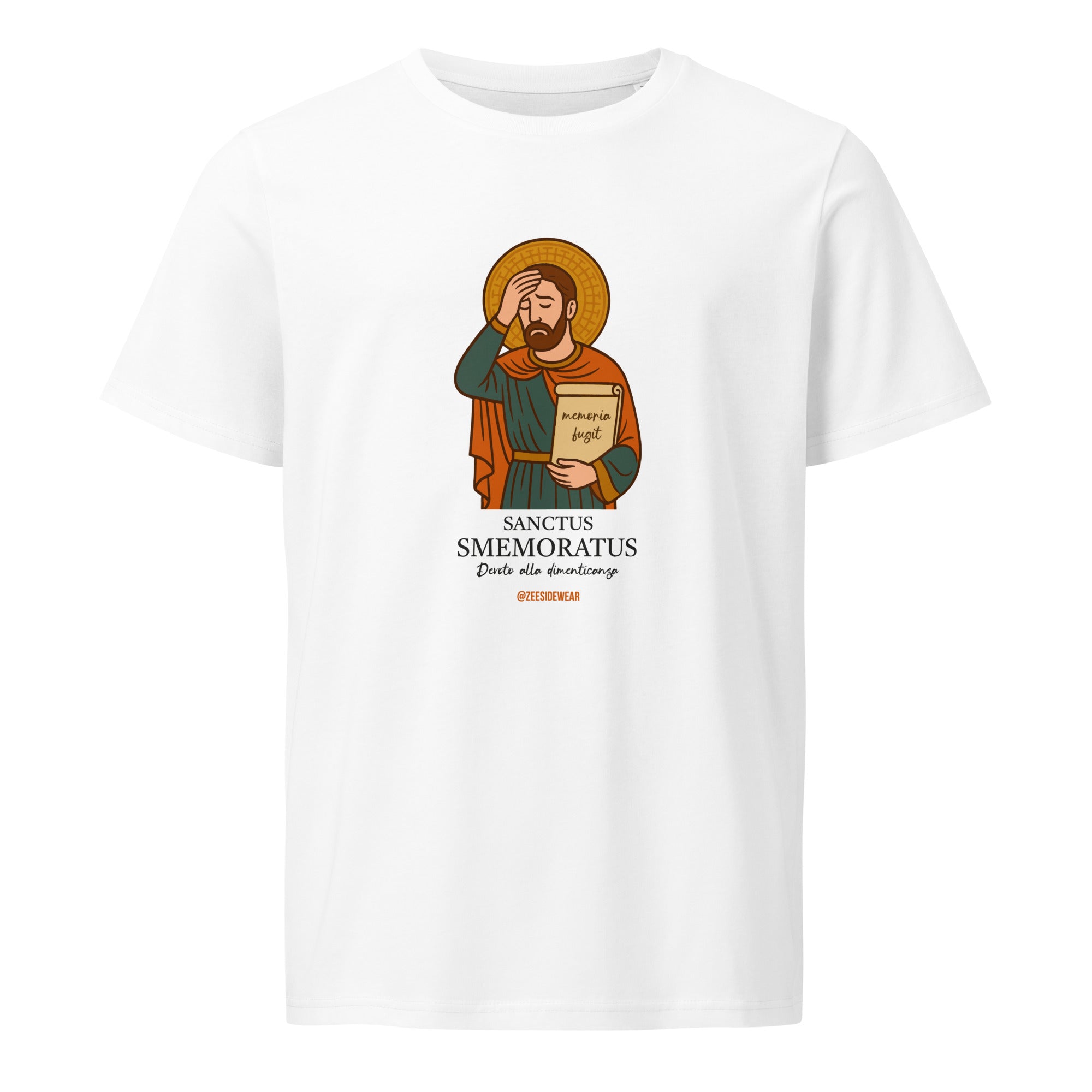 T-shirt SANCTUS SMEMORATUS Bianco