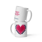 ARCADE SOUL, IN PIXEL HEART | Tazza bianca lucida - Zeeside