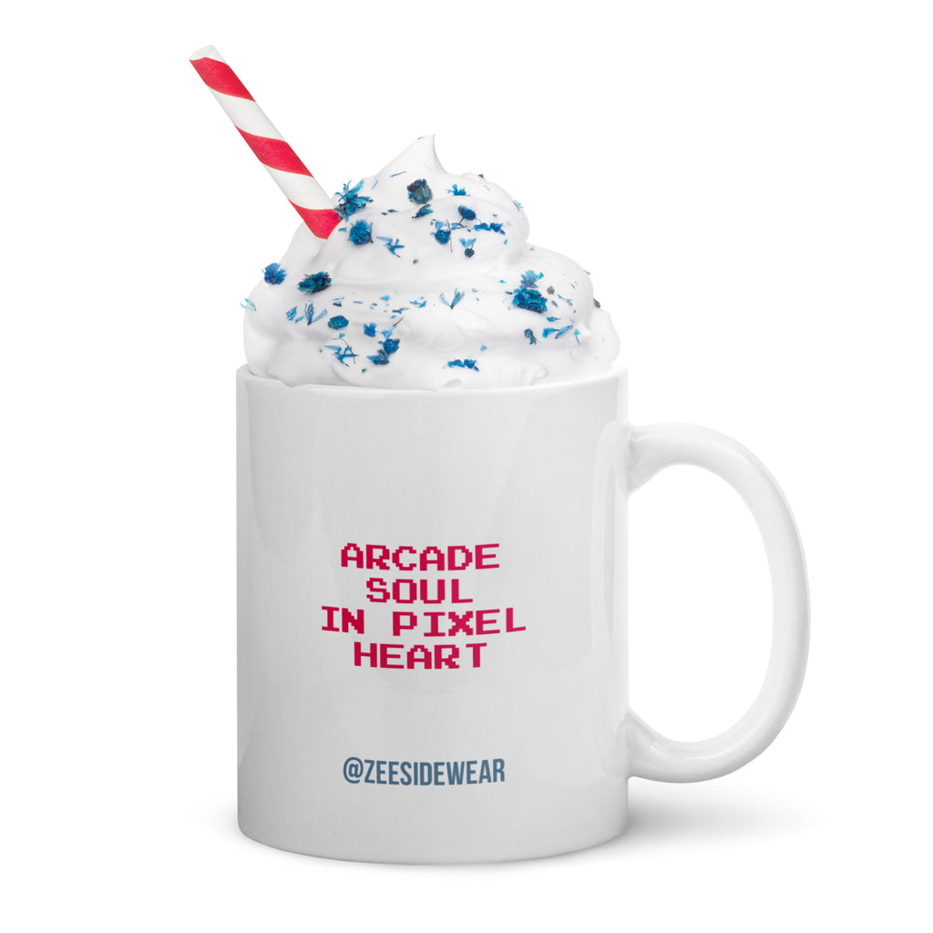 ARCADE SOUL, IN PIXEL HEART | Tazza bianca lucida - Zeeside