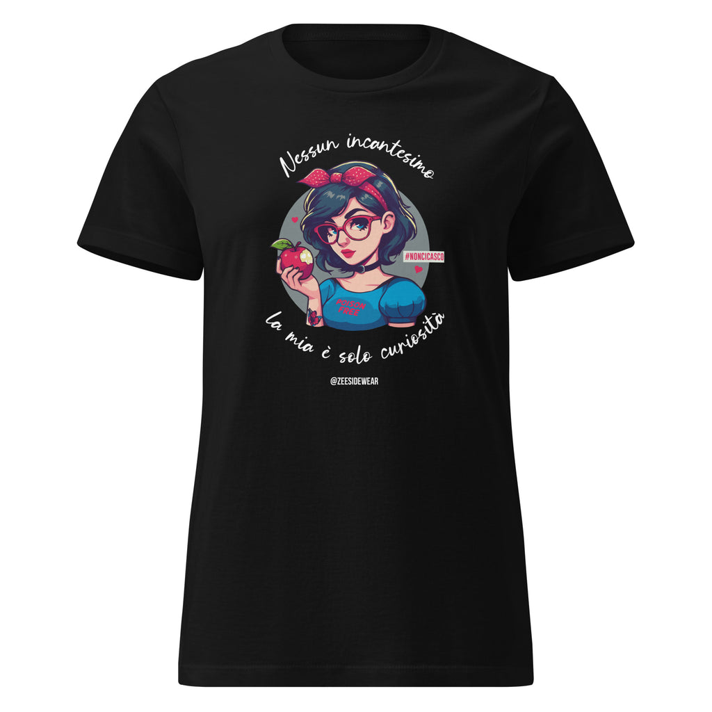 T-shirt BIANCA LA MALIZIOSA #NONCICASCO Nero