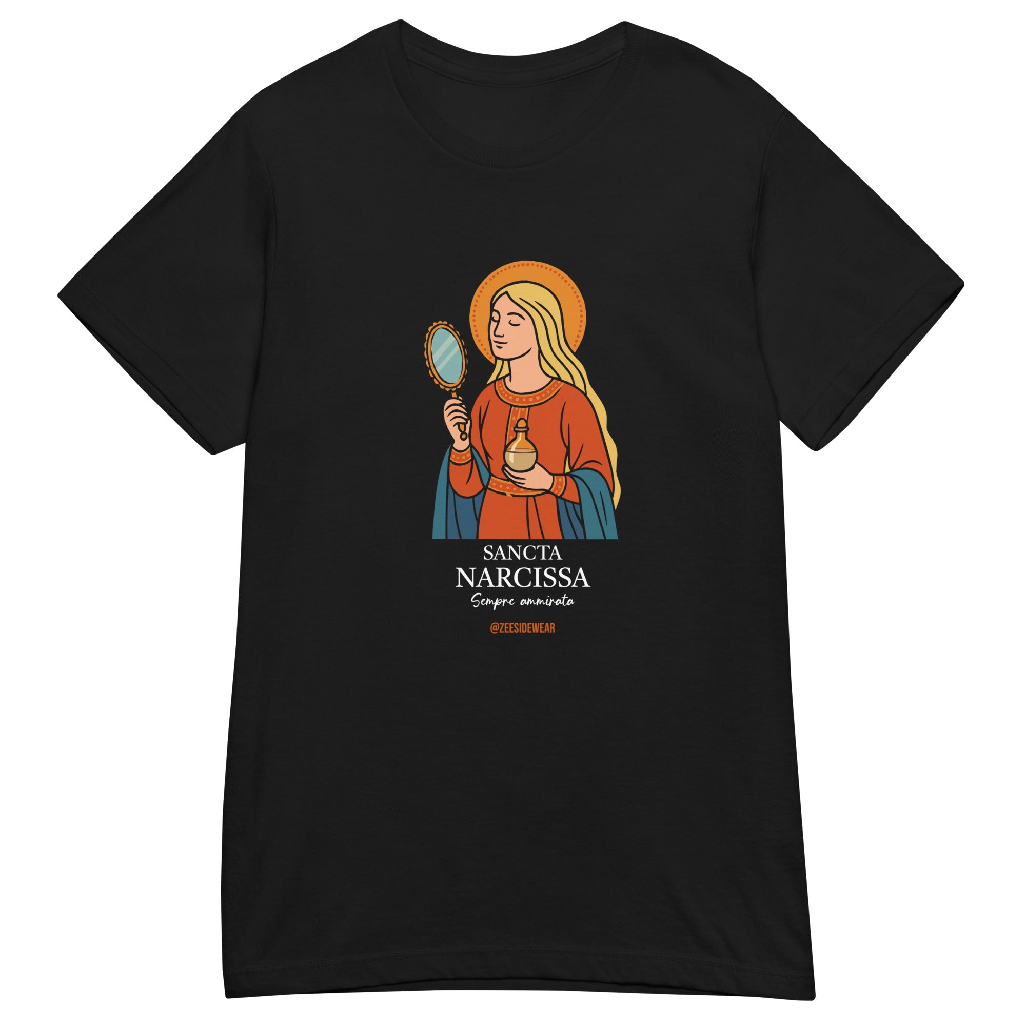 T-shirt SANCTA NARCISSA Nero