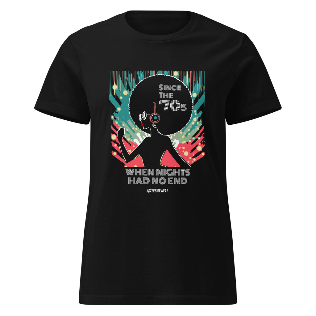 T-shirt SINCE '70s DISCO VIBES - MUSIC EDITION Nero
