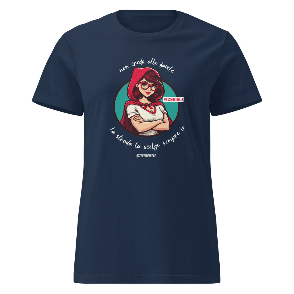 T-shirt CAPPUCCETTO ROSSO #ROSSORIBELLE Navy