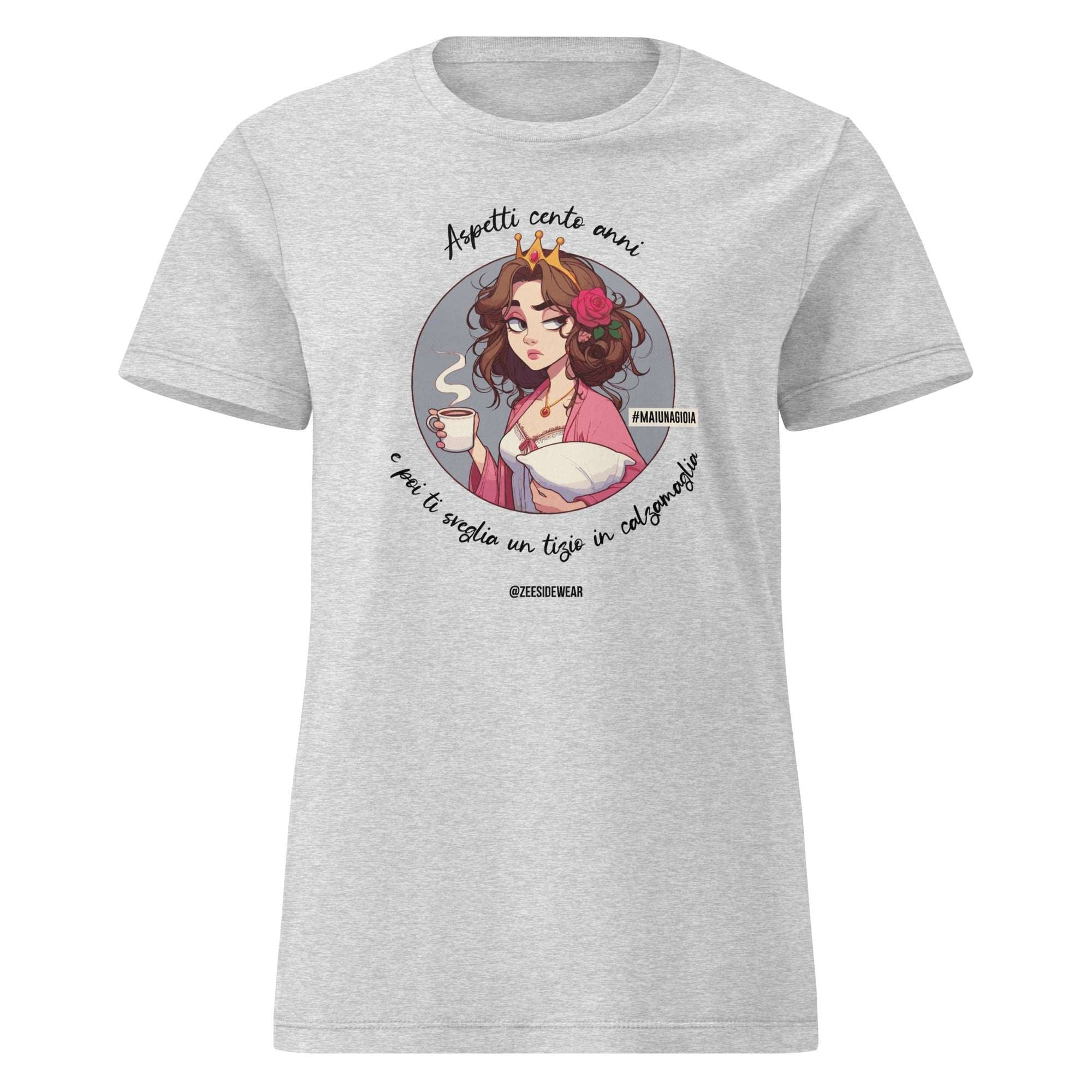 T-shirt LA BELLA ADDORMENTATA, RISVEGLIO AMARO #MAIUNAGIOIA RS Sport Grey