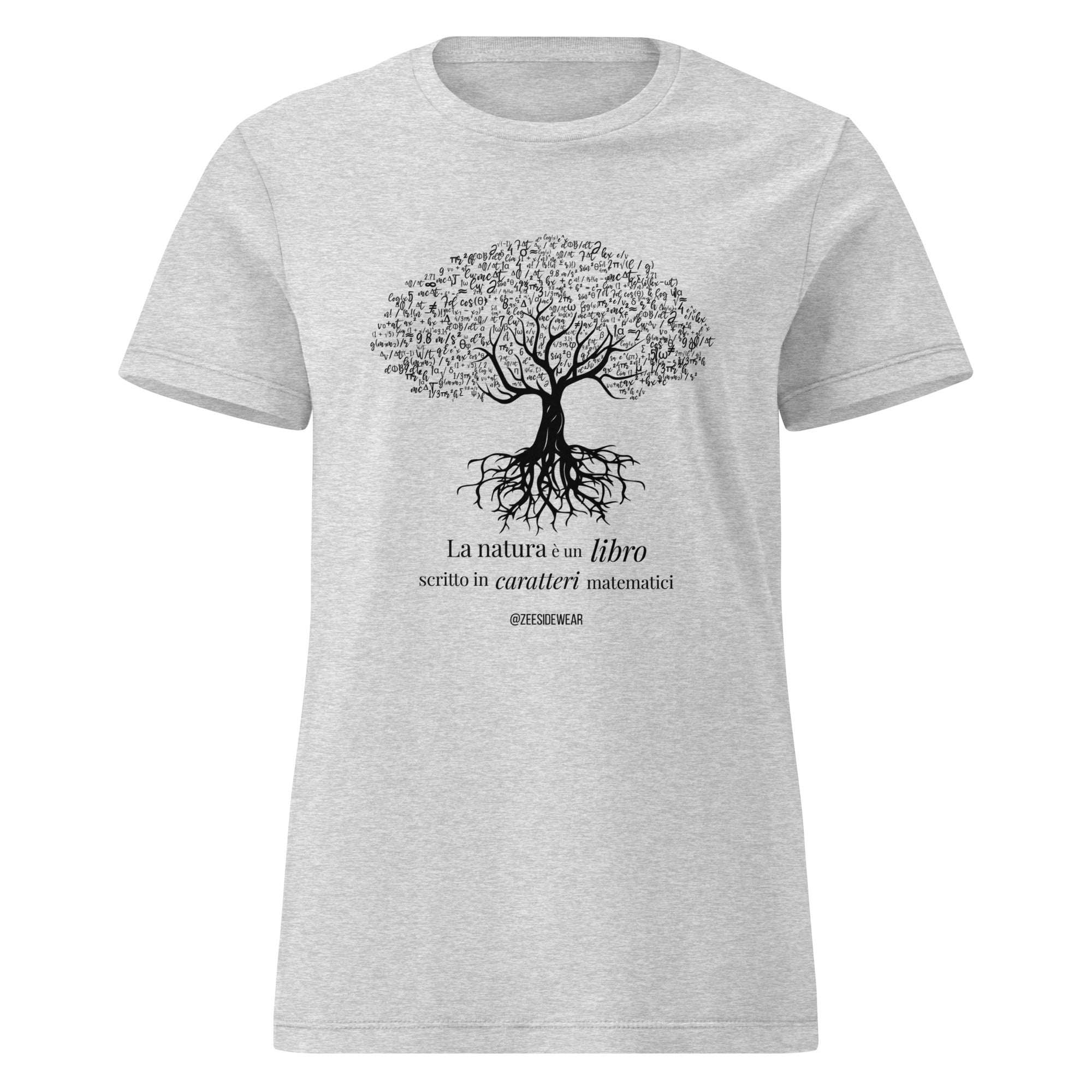 T-shirt LA NATURA È UN LIBRO SCRITTO IN CARATTERI MATEMATICI RS Sport Grey