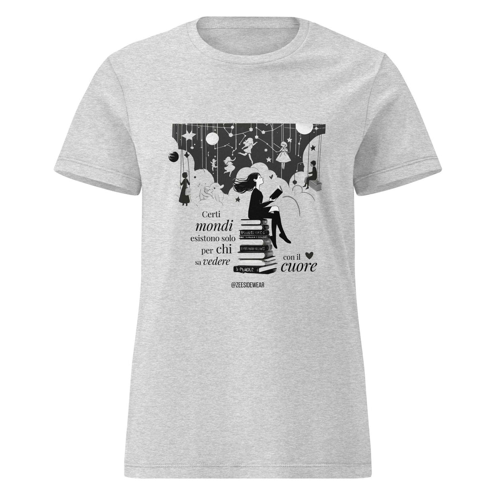 T-shirt CERTI MONDI ESISTONO SOLO SE SAI VEDERE CON IL CUORE RS Sport Grey