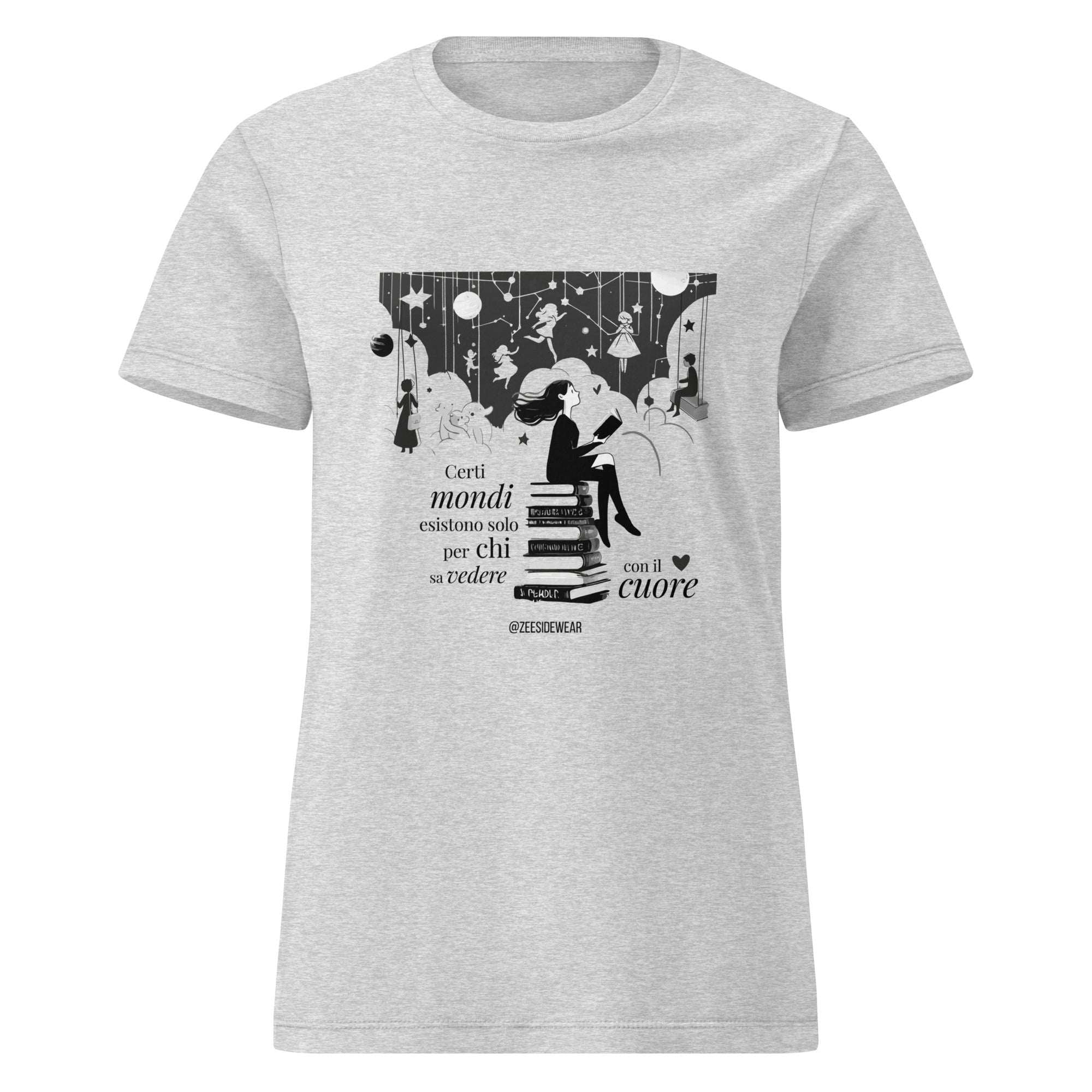 T-shirt CERTI MONDI ESISTONO SOLO SE SAI VEDERE CON IL CUORE RS Sport Grey