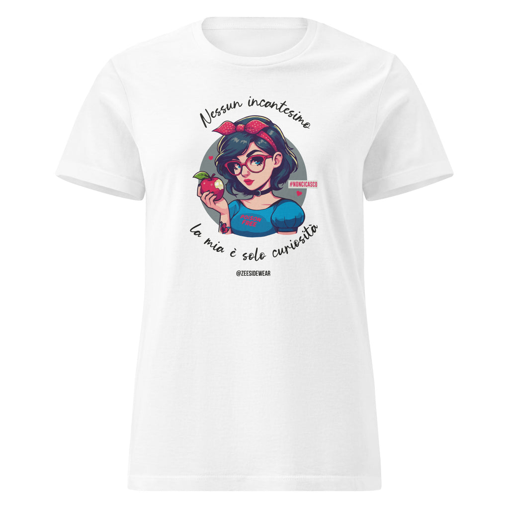 T-shirt BIANCA LA MALIZIOSA #NONCICASCO Bianco